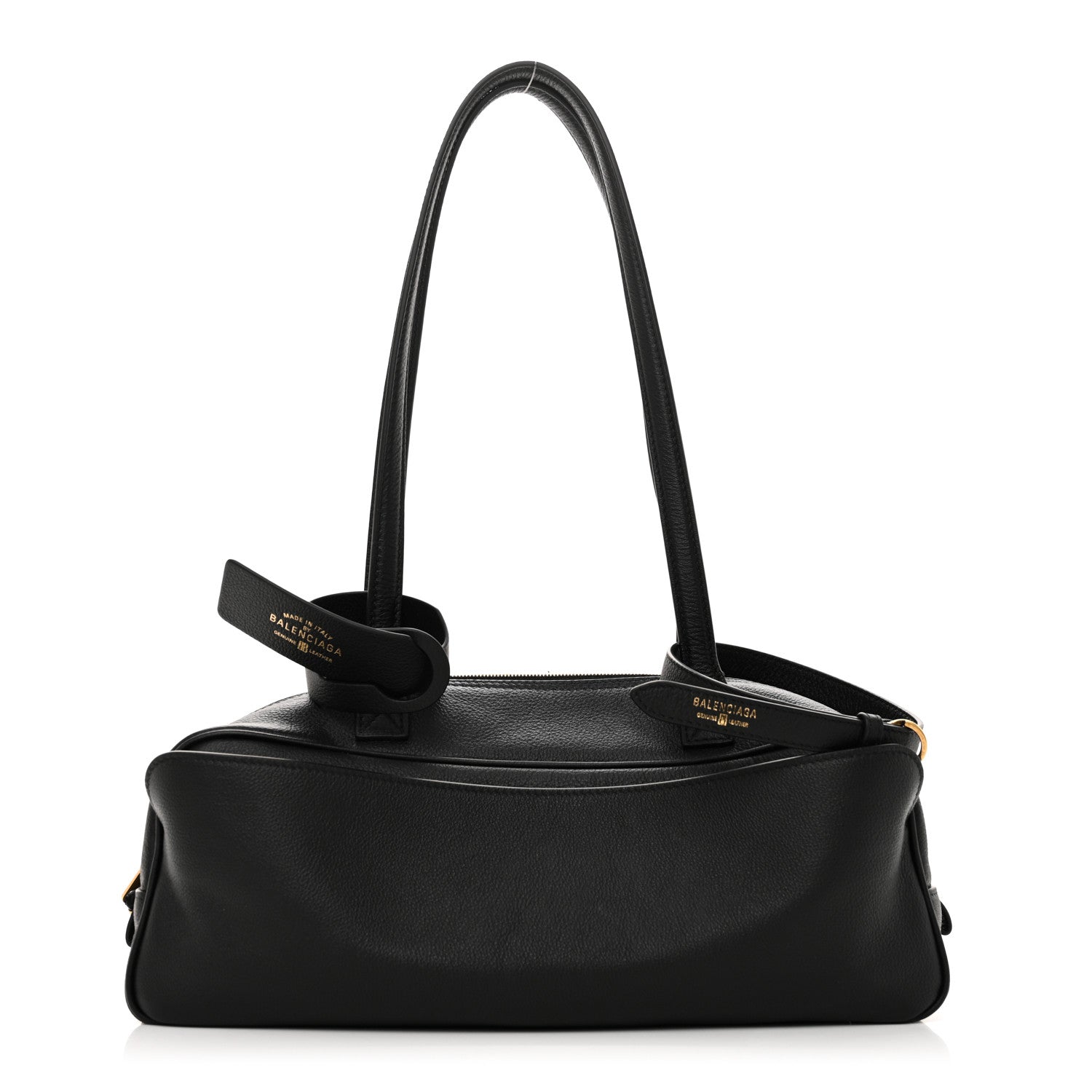Balenciaga Grained Calfskin Small Carrie Bowling Bag Black 1 of 9