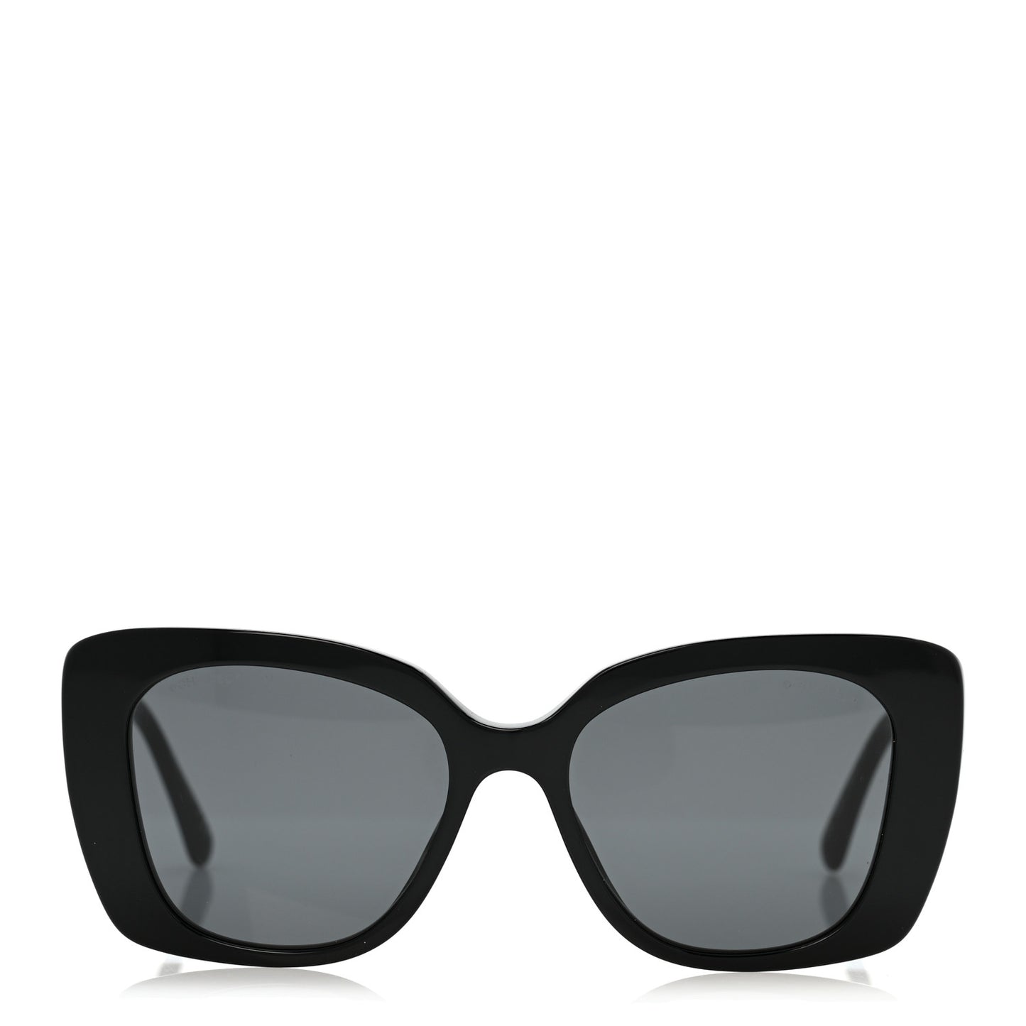Acetate Strass Square Sunglasses 5422-B-A Black White