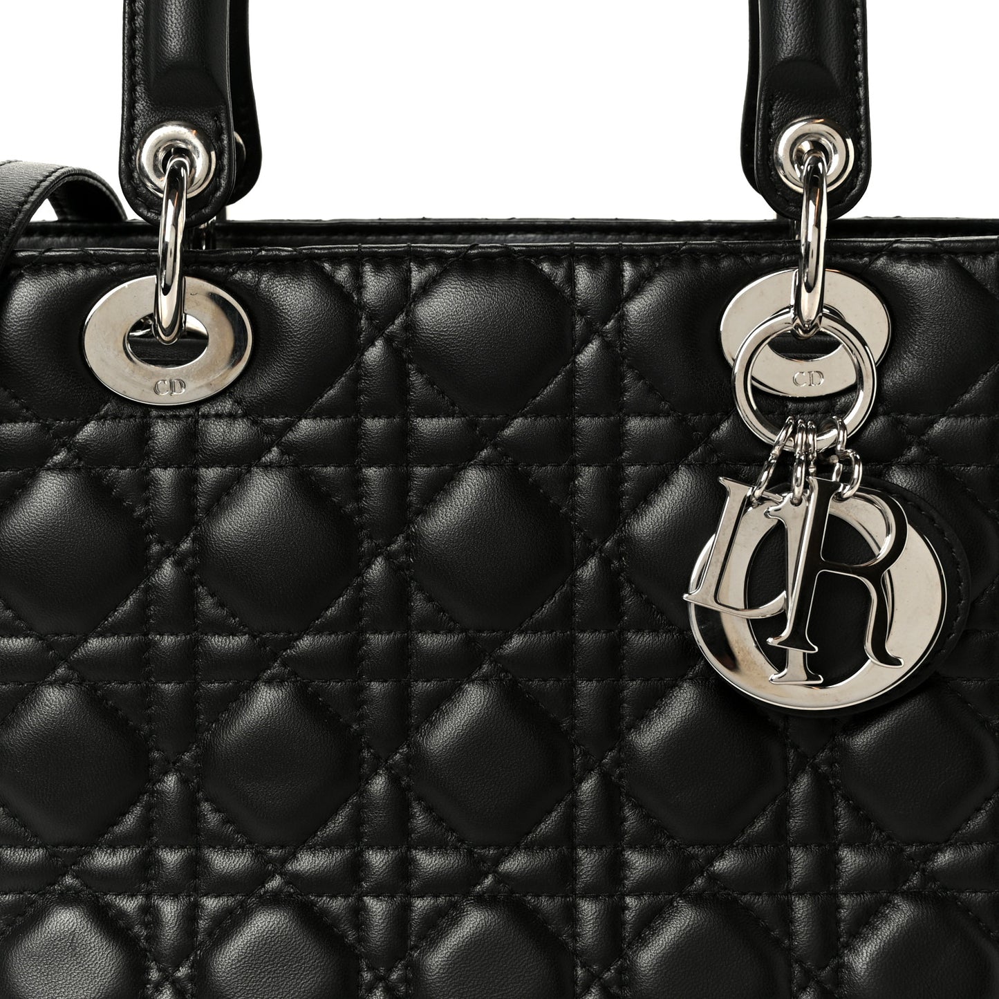 Lambskin Cannage Medium Lady Dior Black