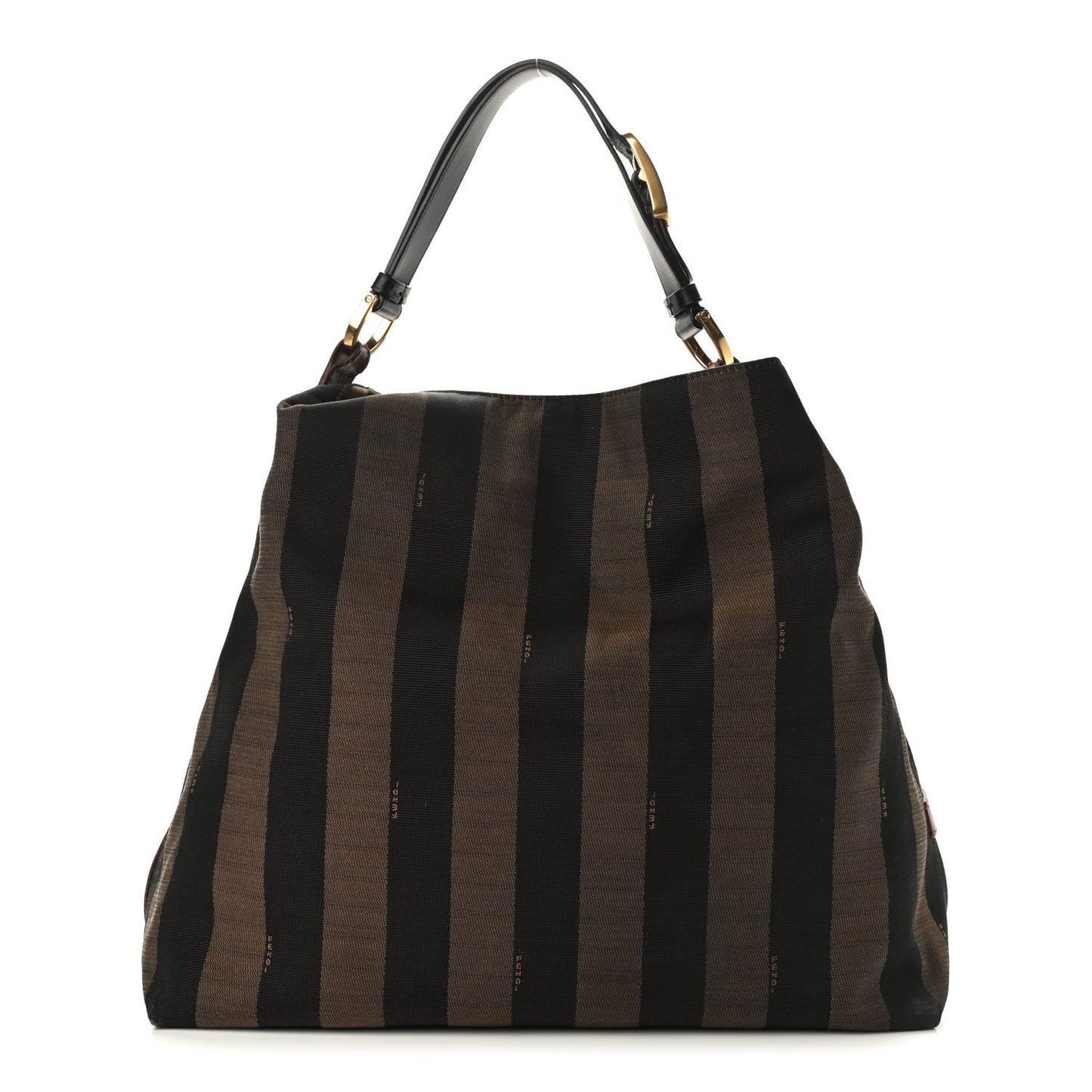 Pequin Cuoio Vegetale Large Hobo Tobacco Black Cuoio