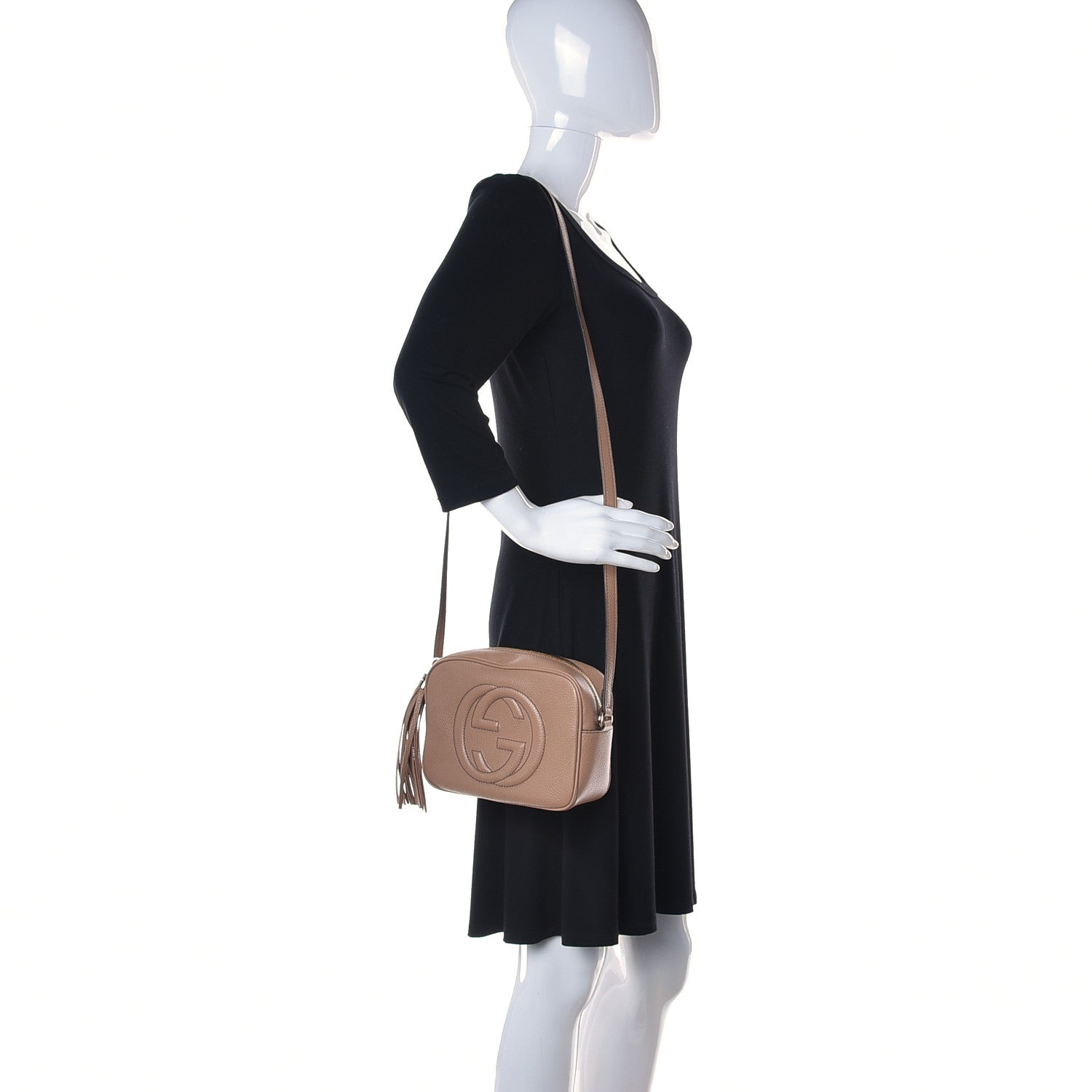 Gucci Pebbled Calfskin Small Soho Disco Bag Camelia 2 of 14