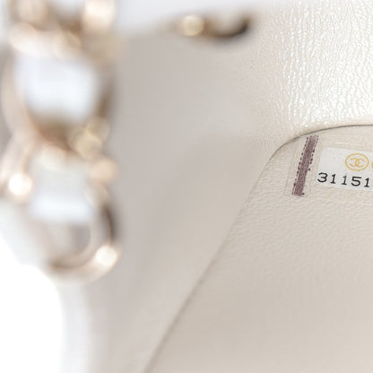 Chanel Iridescent Calfskin Quilted Mini Rectangular Flap White 9 of 9