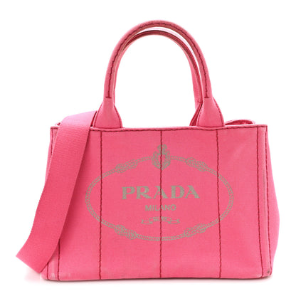 Prada Canapa Small Logo Tote Peonia 1 of 12