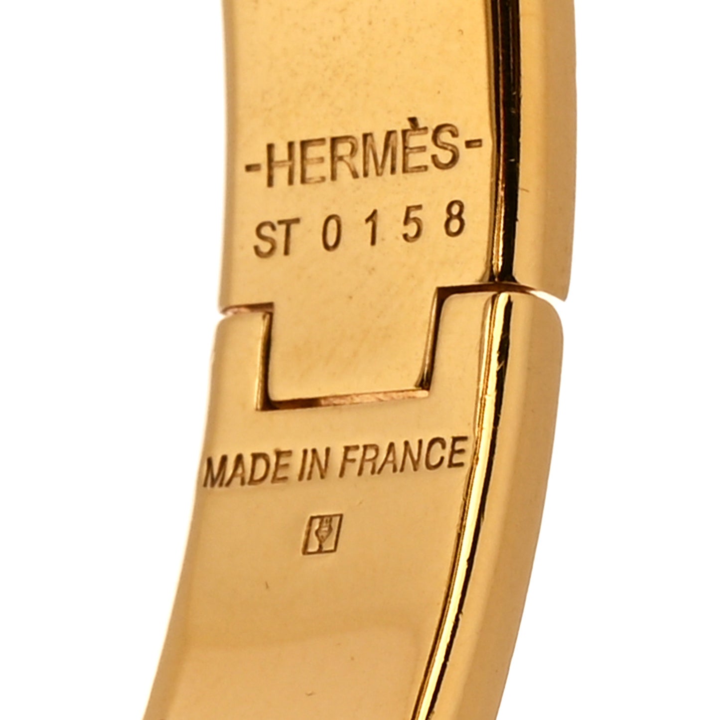 Enamel Narrow Clic Clac H Bracelet PM White