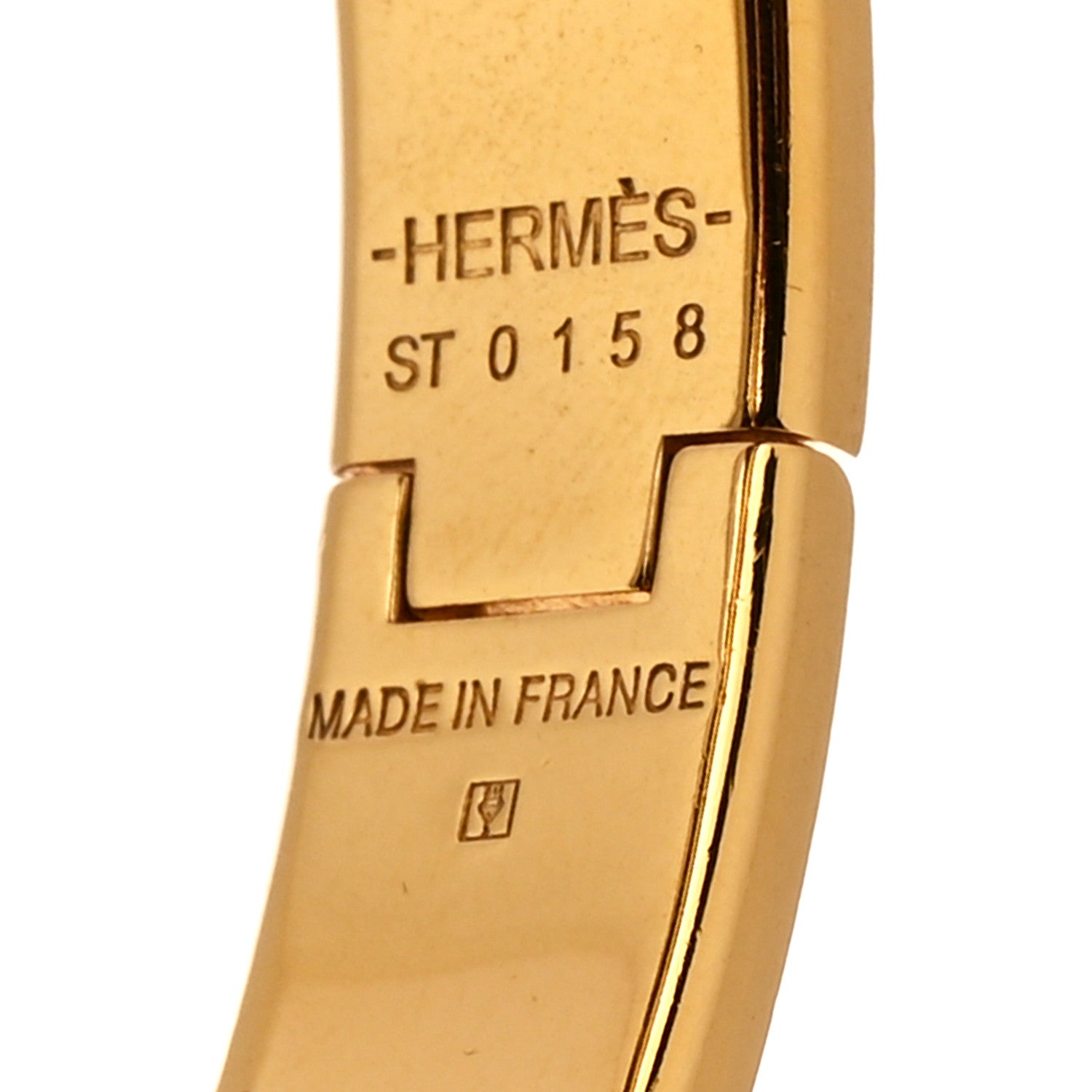 Hermes Enamel Narrow Clic Clac H Bracelet PM White 4 of 5