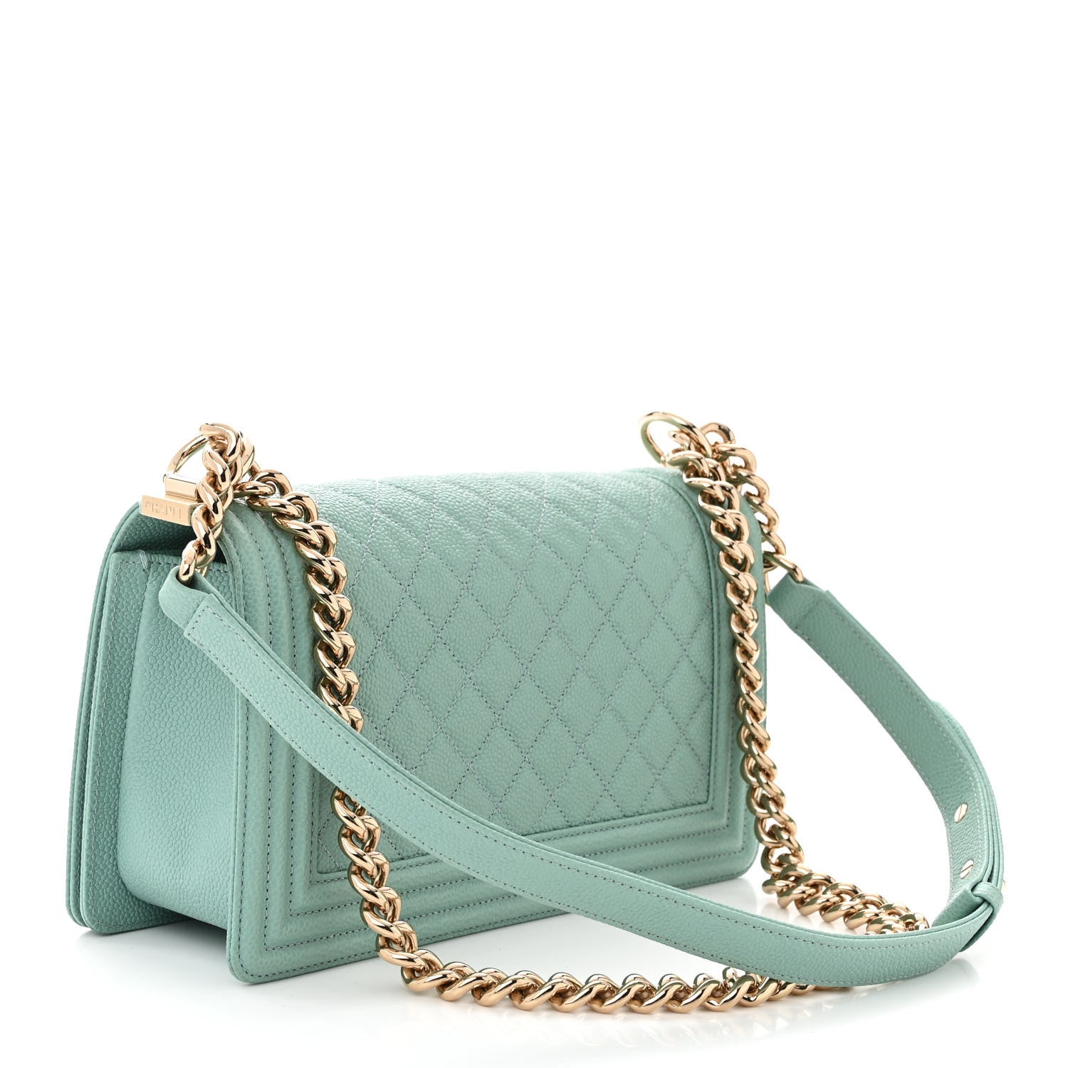 Chanel Caviar Quilted Medium Boy Flap Light Blue 3 of 10