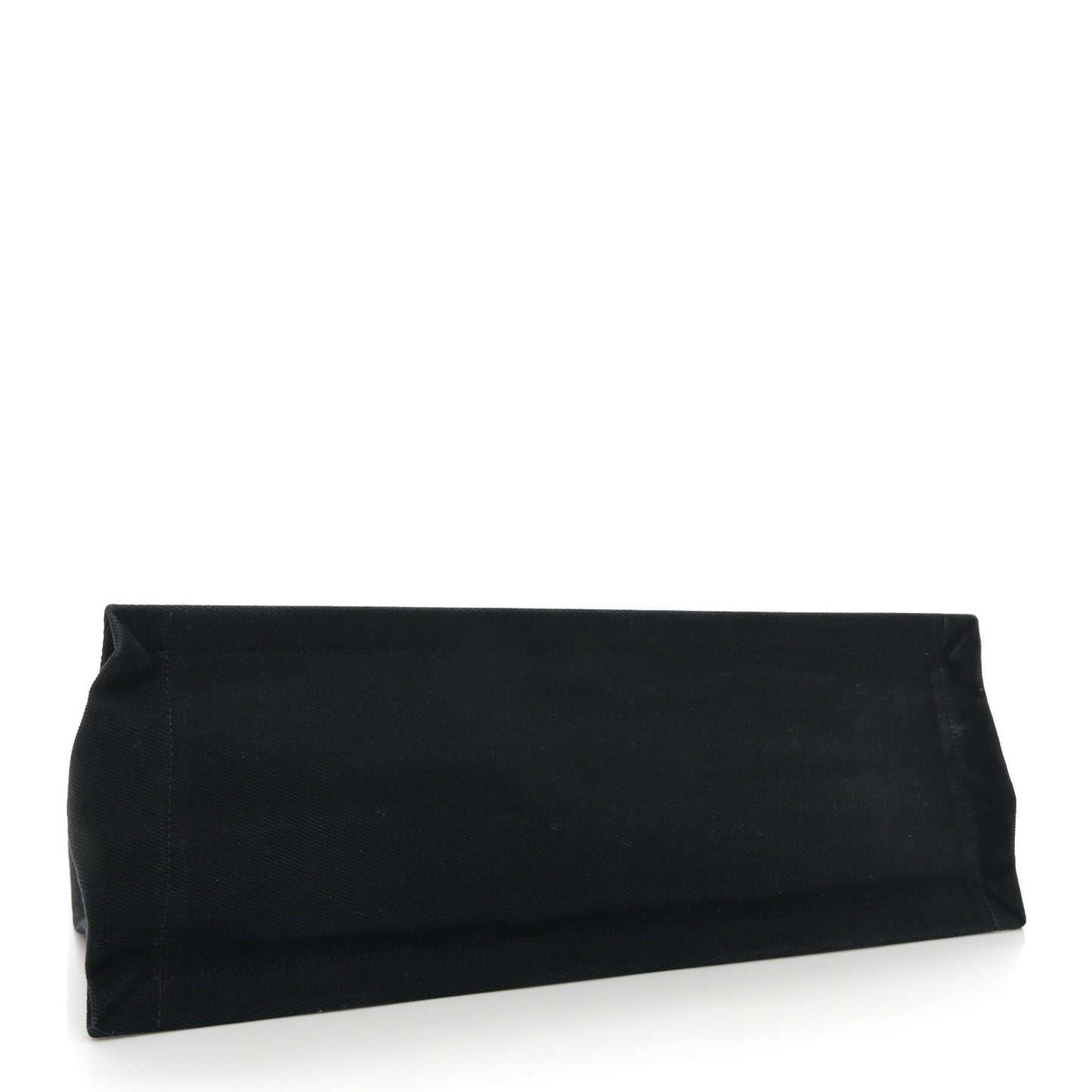 Linen Calfskin Rive Gauche Tote Black