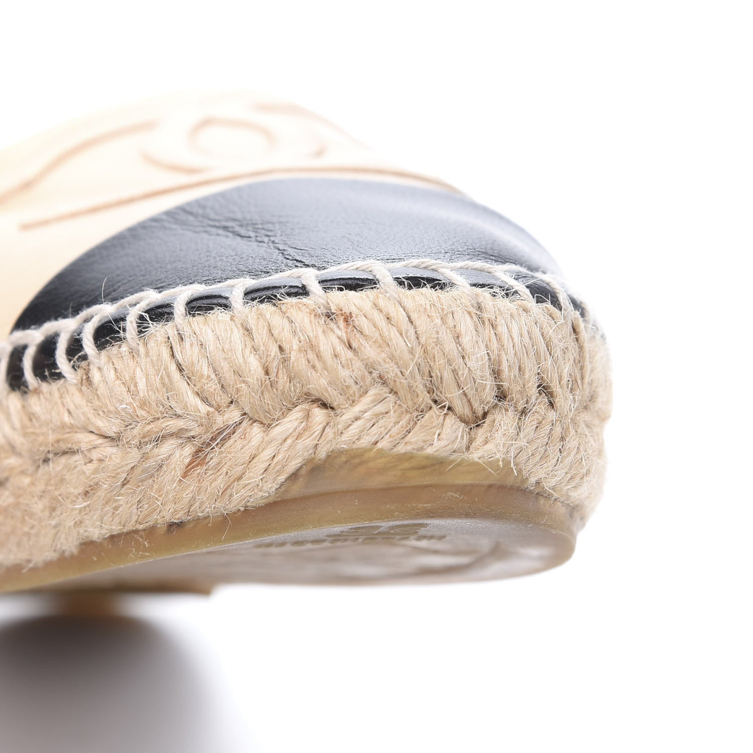 Chanel Lambskin CC Espadrilles 36 Beige Black 11 of 12