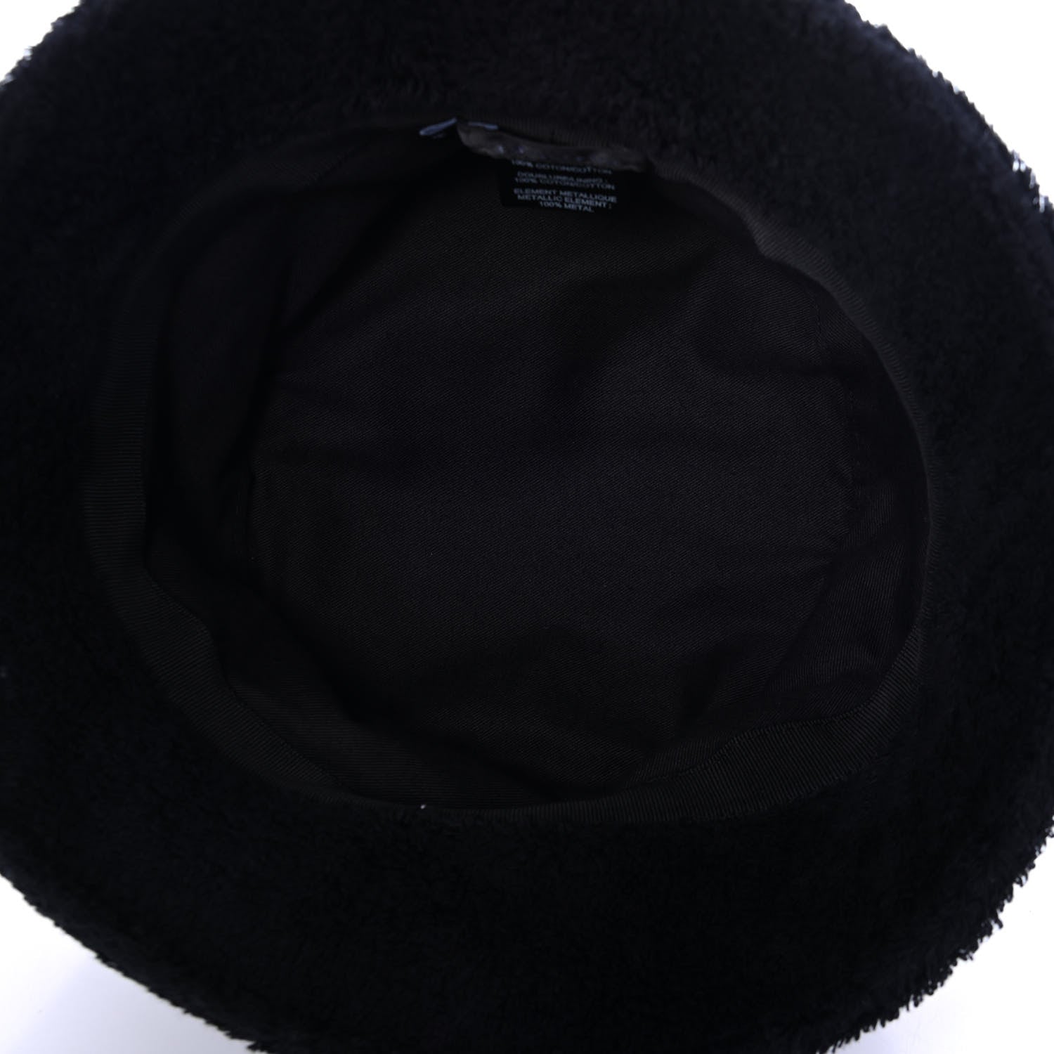 Chanel Terry Cloth CC Bucket Hat M Black 3 of 4