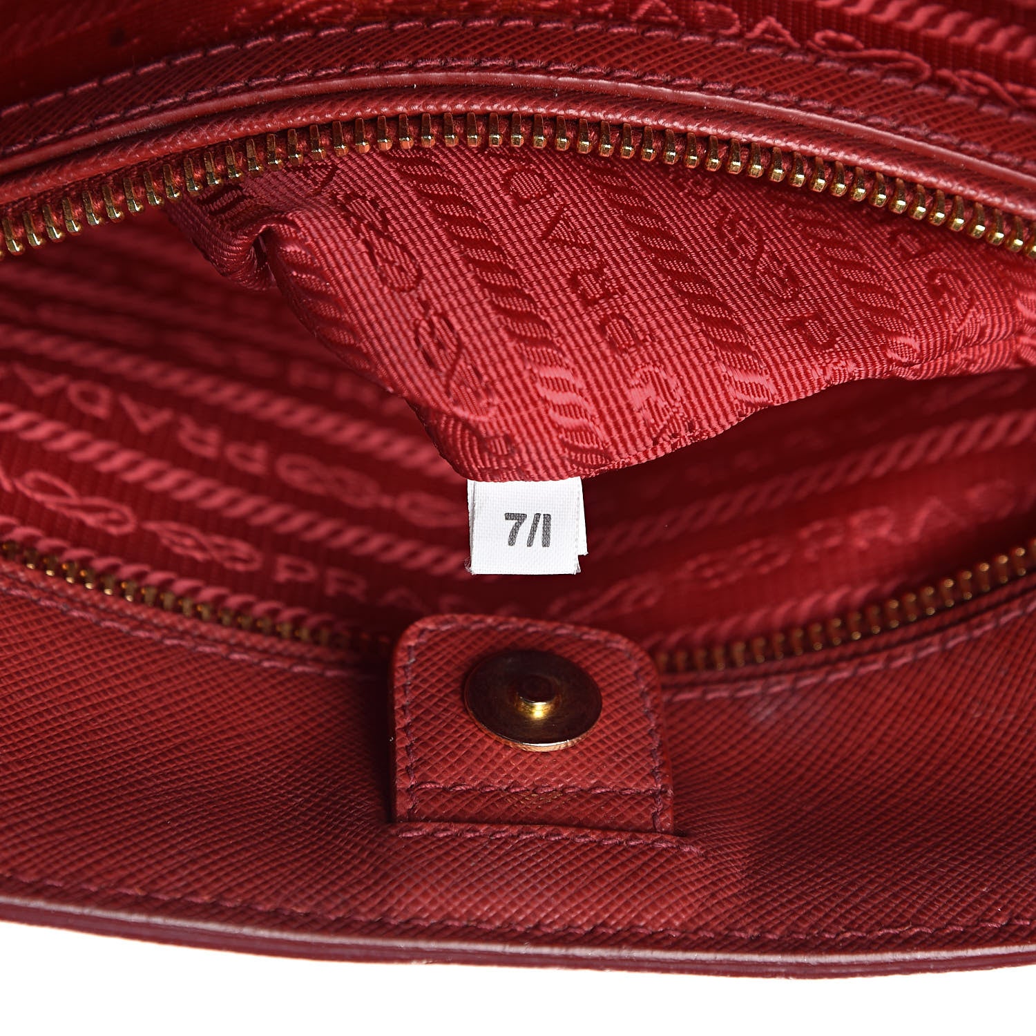 Prada Saffiano Lux Medium Tote Fuoco 7 of 19