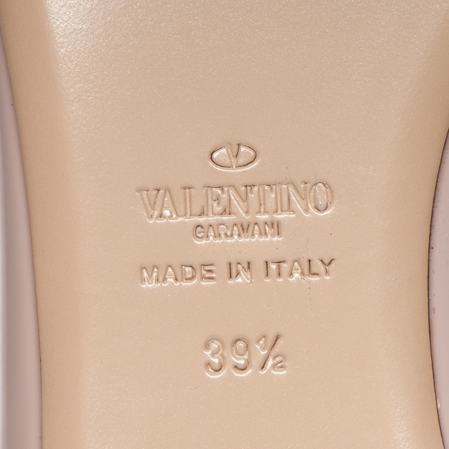 Valentino Garavani Patent Rockstud Ballerina Flats 39.5 Poudre 6 of 7