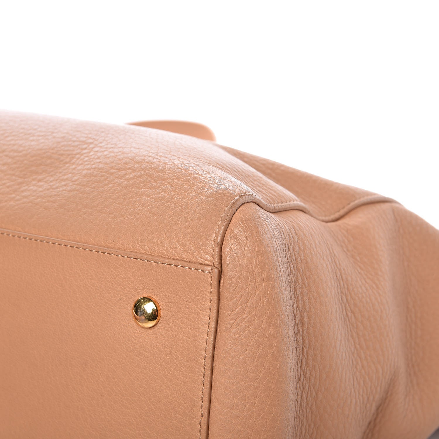 Versace Deerskin Large Signature Tote Camel 14 of 17