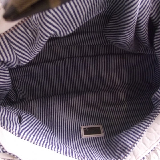 Denim Fur Striped Spy Blue