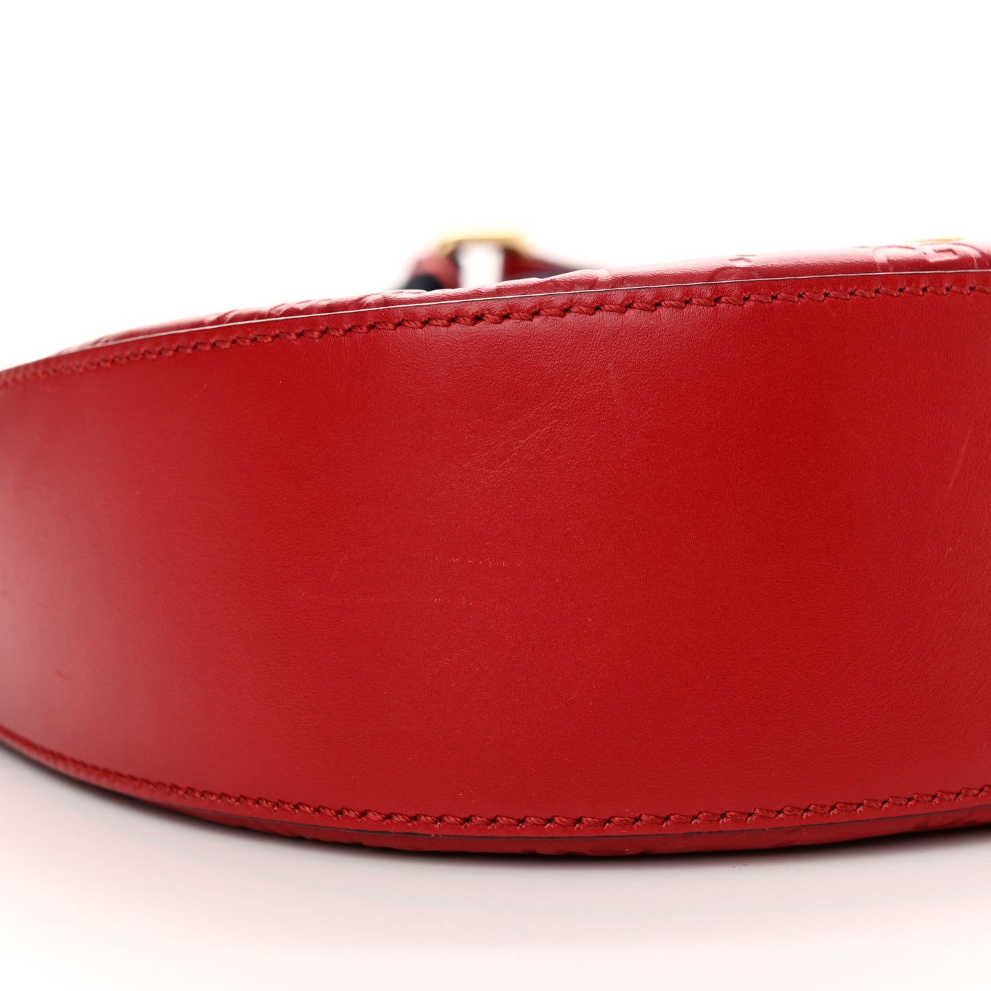 Guccissima Web Medium Padlock Messenger Shoulder Bag Hibiscus Red