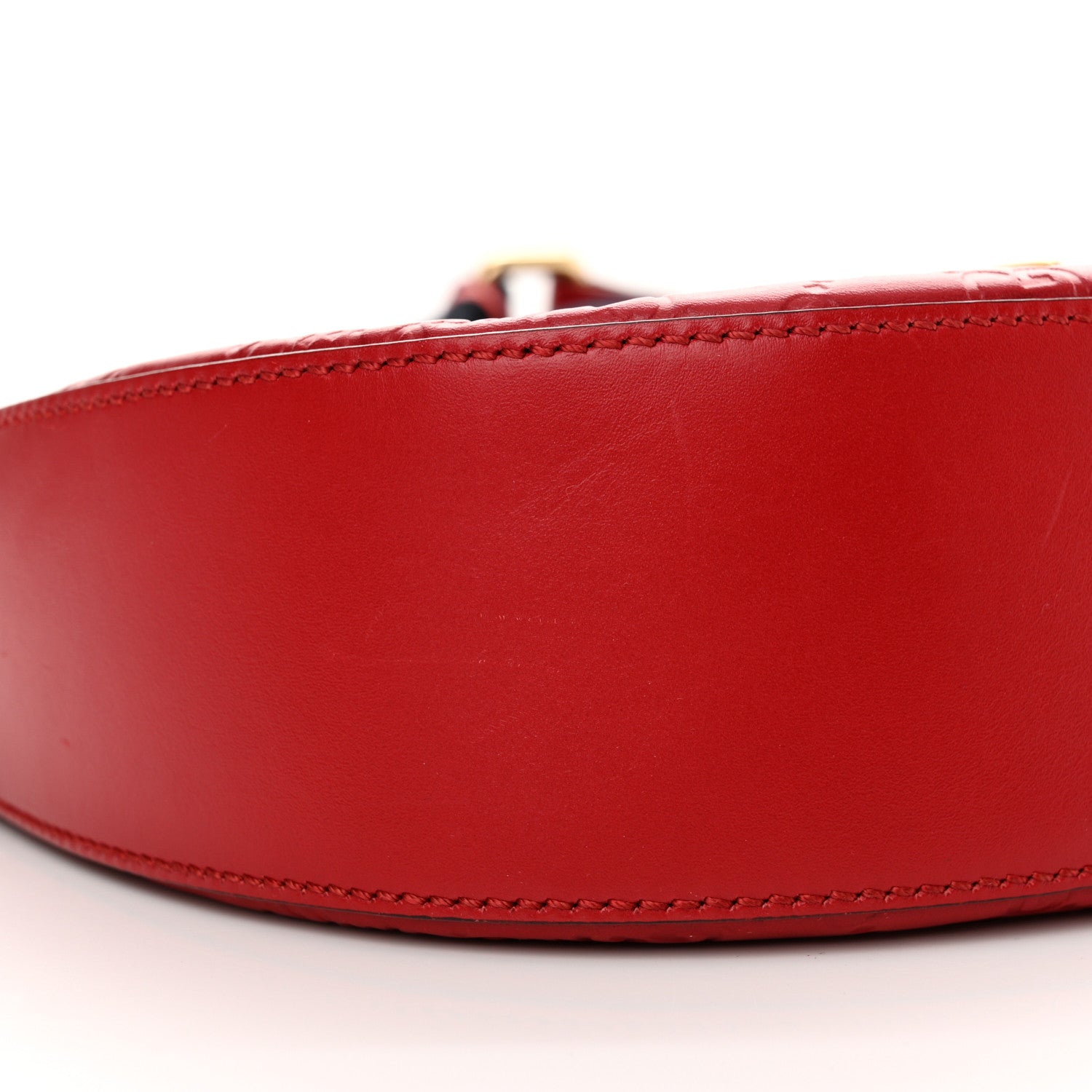 Gucci Guccissima Web Medium Padlock Messenger Shoulder Bag Hibiscus Red 9 of 16