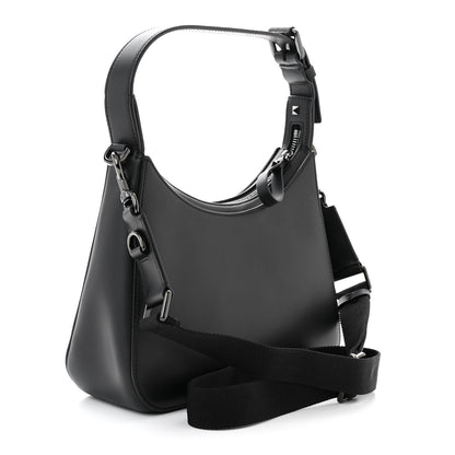 Valentino Garavani Calfskin VLTN Print Shoulder Bag Black 3 of 9