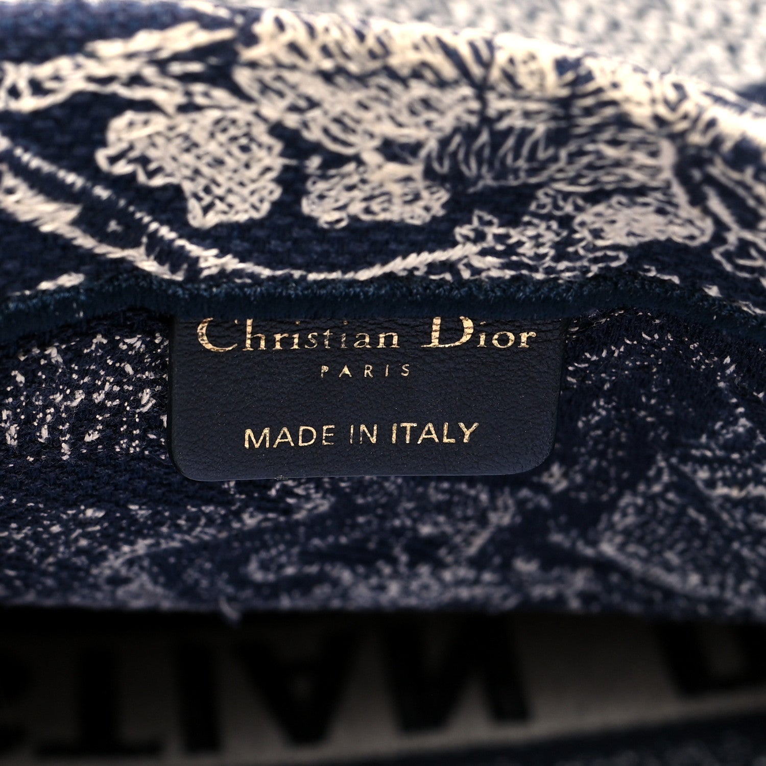 Christian Dior Canvas Embroidered Large Dioriviera Toile De Jouy Reverse Book Tote Blue 6 of 11