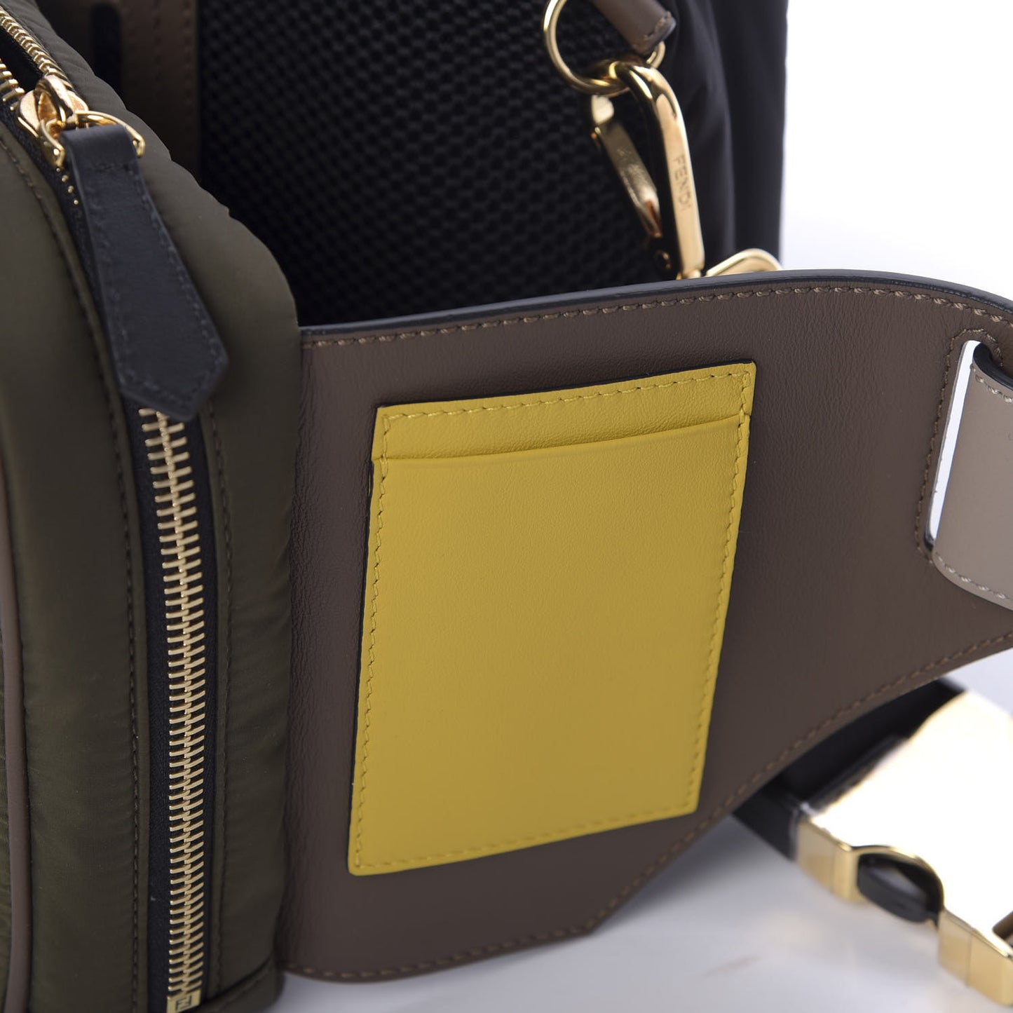 Nylon Dolmias Vitello Grace FF Multi Pouch Belt Bag Military Brown Tortora