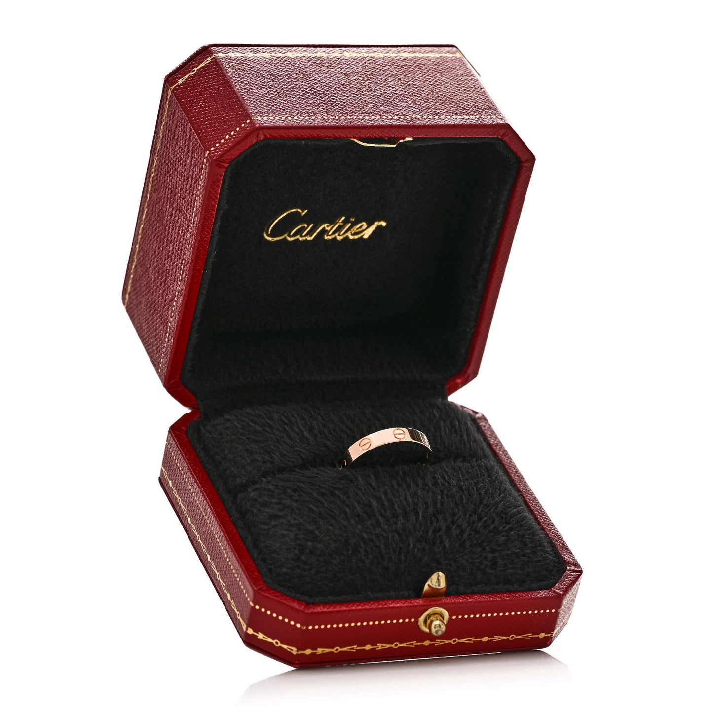 18K Pink Gold 3.5mm LOVE Wedding Band Ring 55 7.25