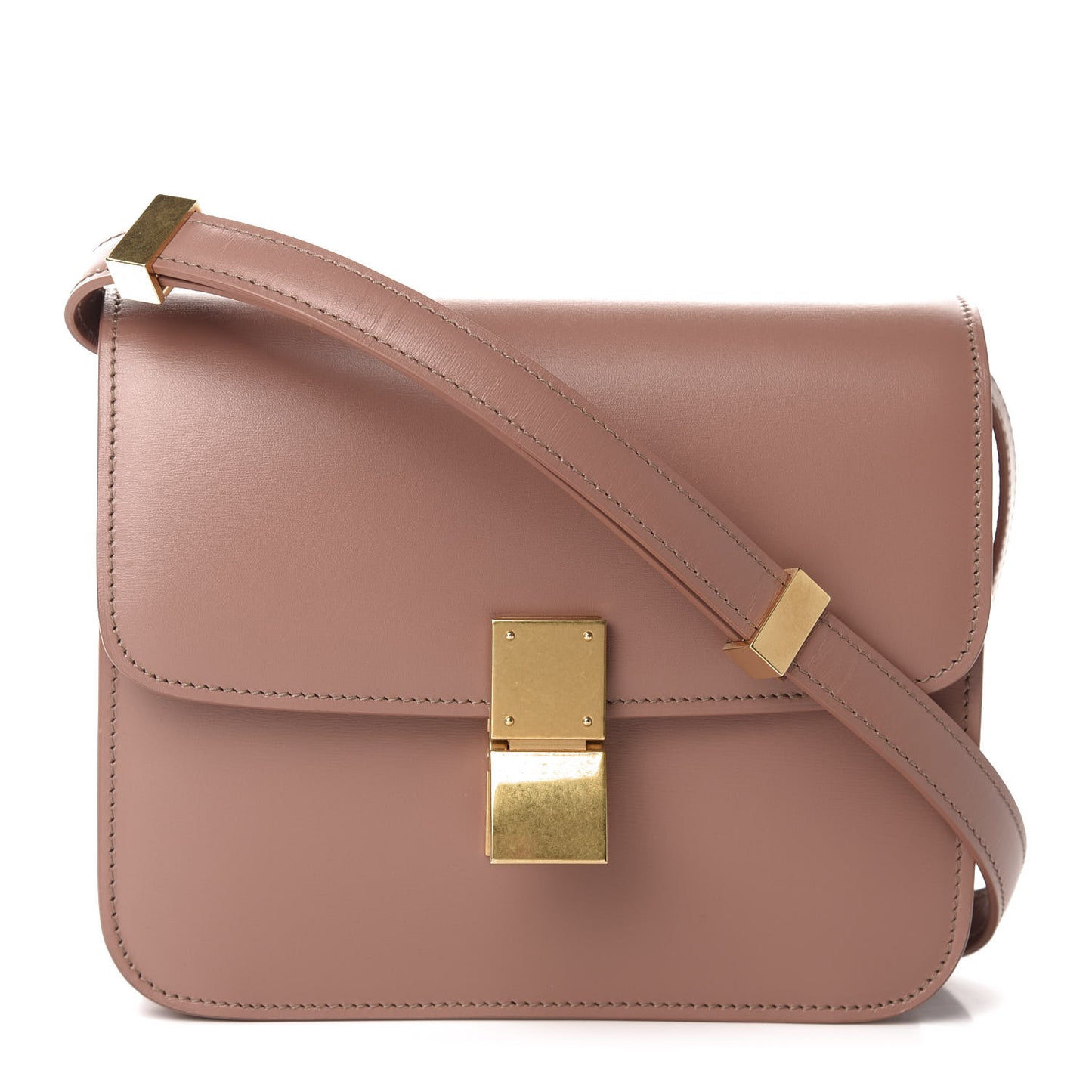 Box Calfskin Teen Classic Box Flap Bag Antique Rose