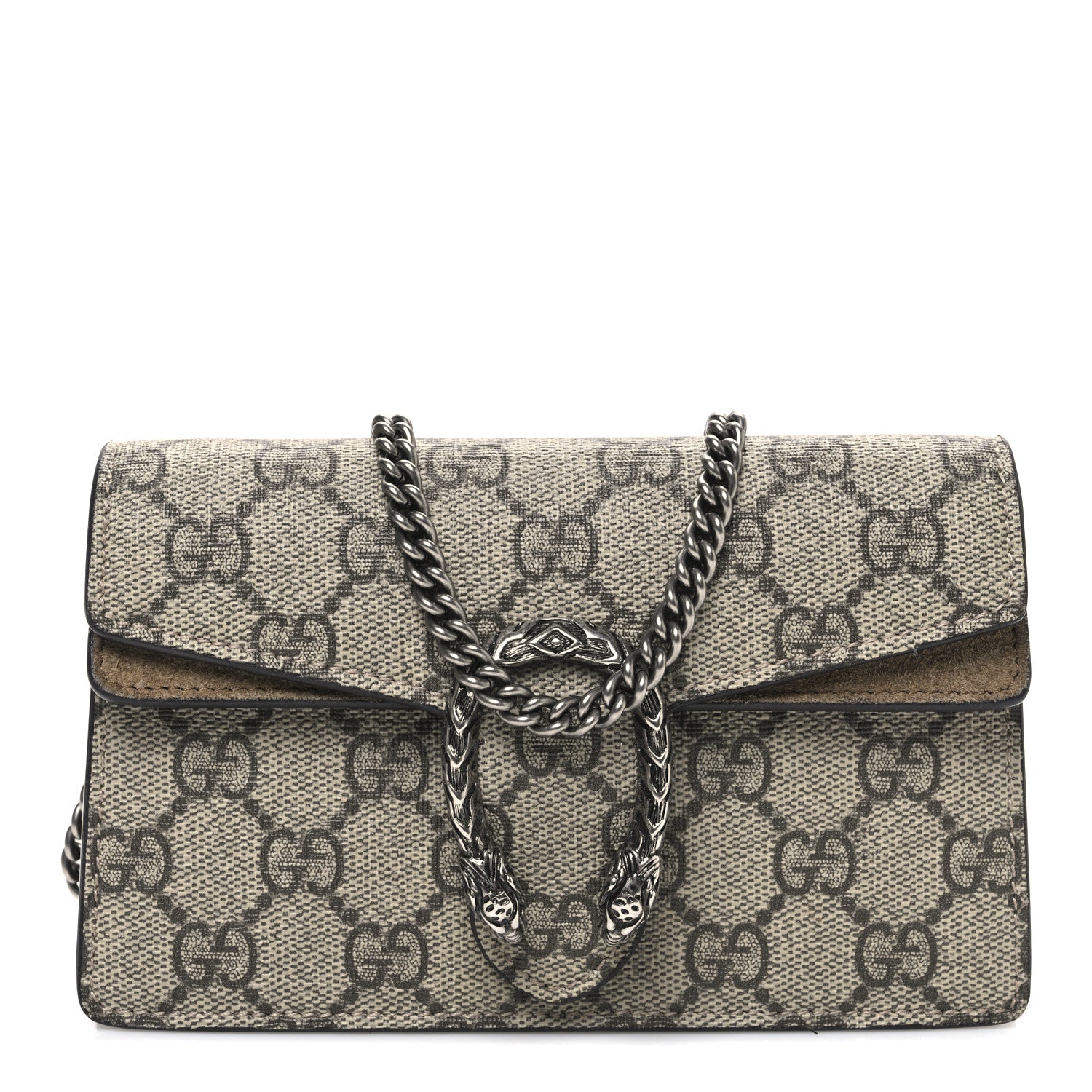 Gucci GG Supreme Monogram Super Mini Dionysus Shoulder Bag Taupe 1 of 10