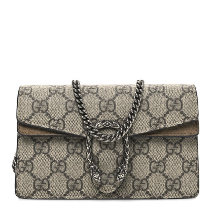 Gucci GG Supreme Monogram Super Mini Dionysus Shoulder Bag Taupe 1 of 10