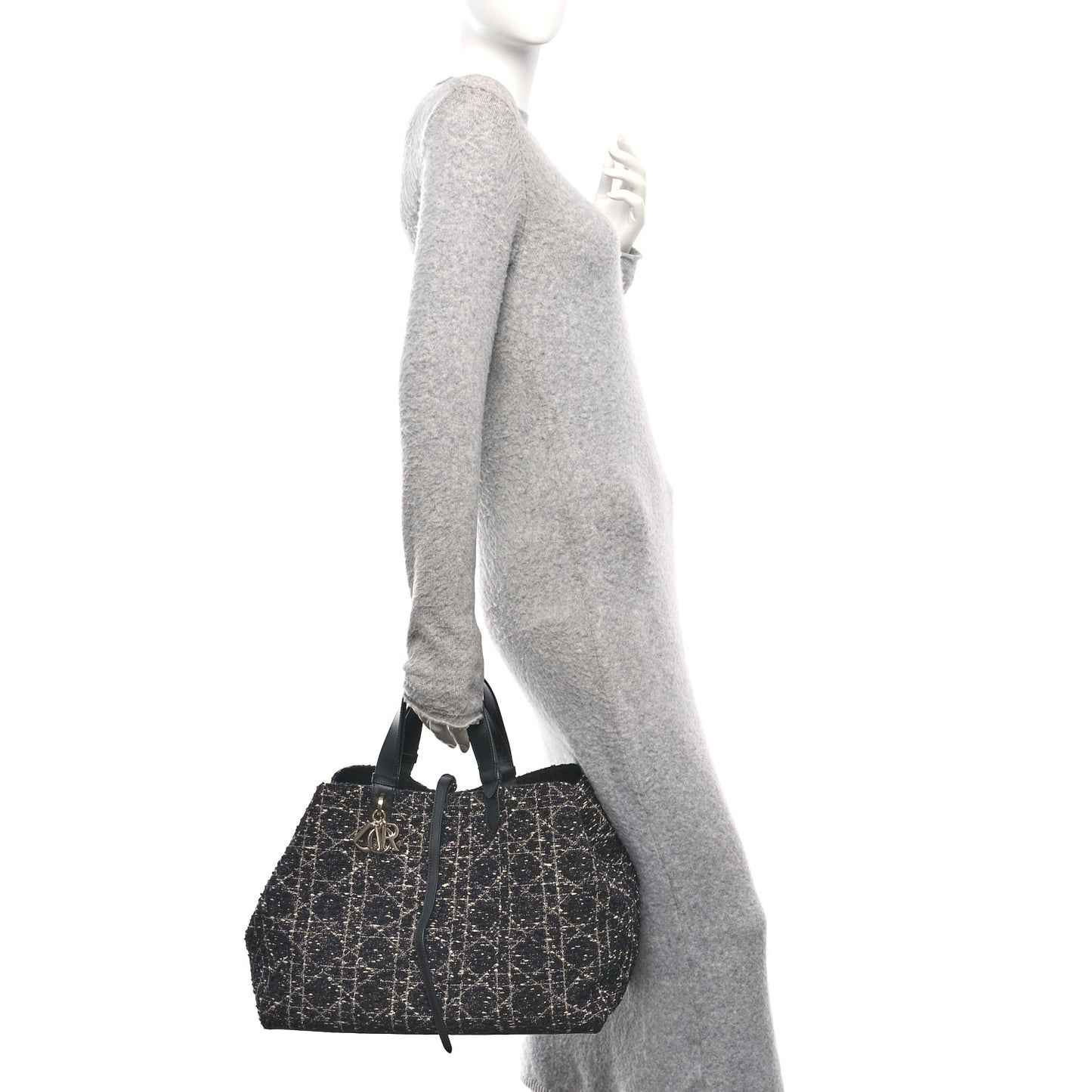 Tweed Cannage Large Toujours Black White