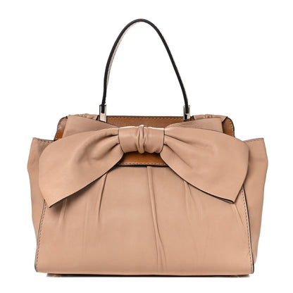 Valentino Garavani Nappa Large Aphrodite Bow Satchel Taupe 1 of 23