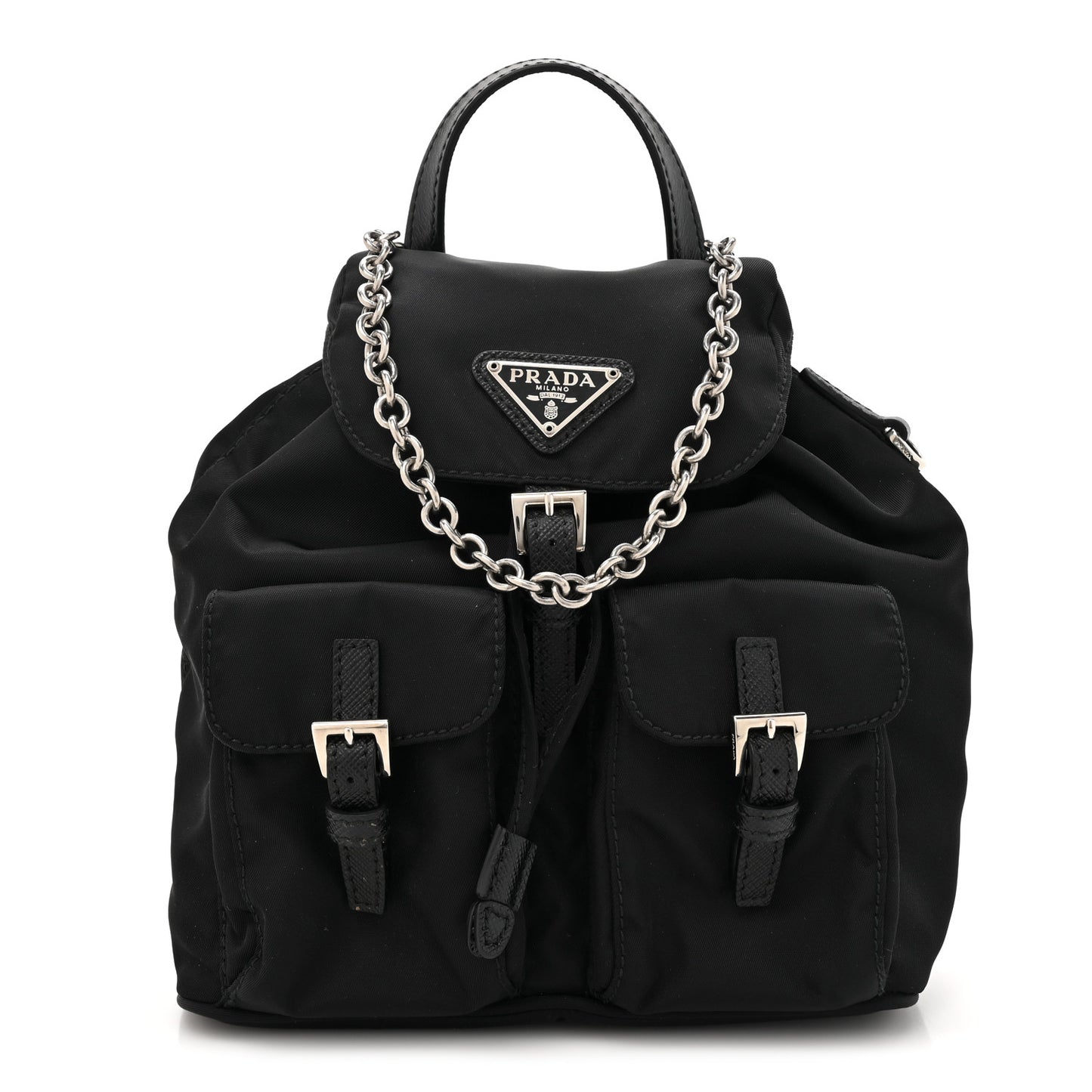 Nylon Vela Mini Crossbody Backpack Black