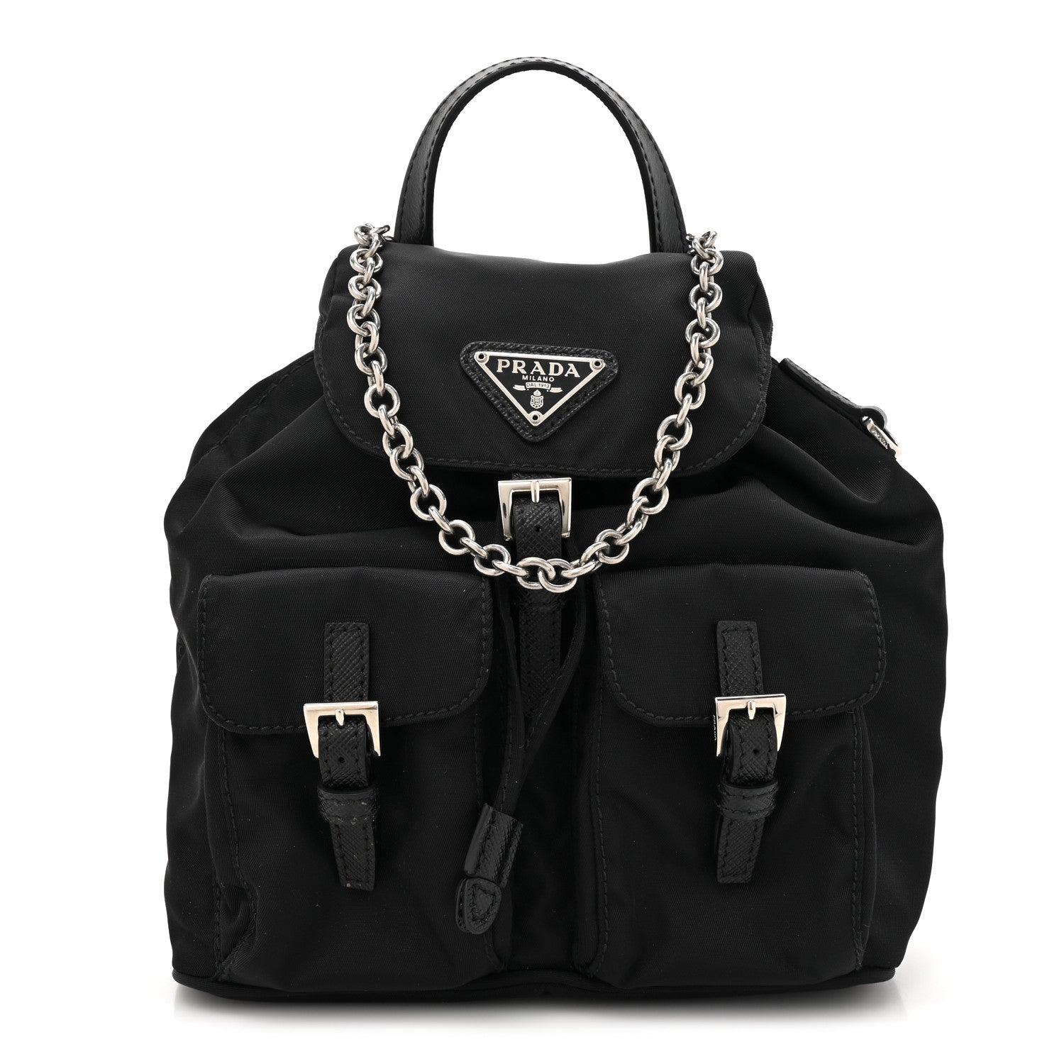 Prada Nylon Vela Mini Crossbody Backpack Black 1 of 9