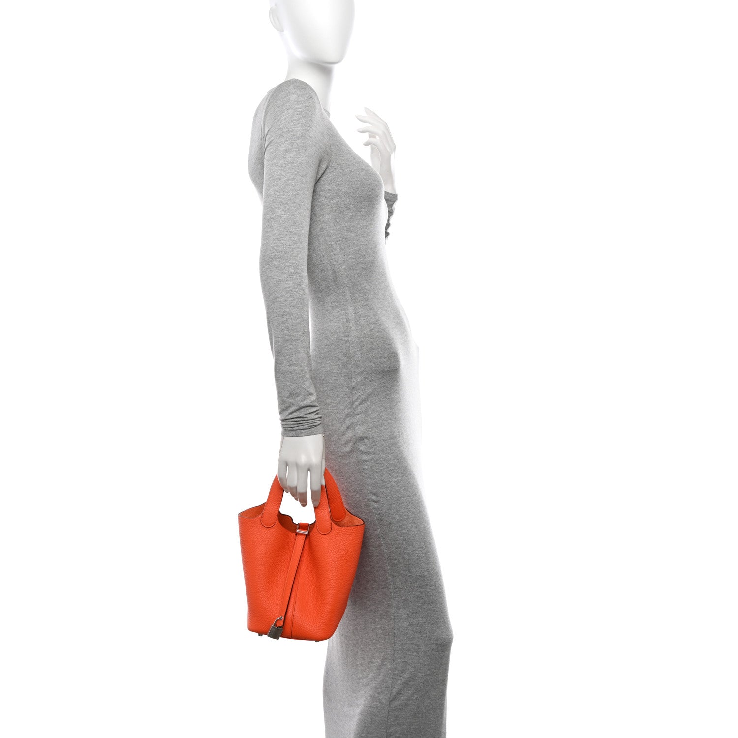 Hermes Taurillon Clemence Picotin Lock 18 PM Orange 2 of 12