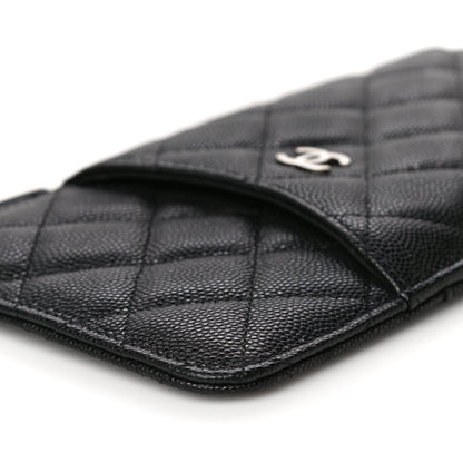 Chanel Caviar Quilted Classic Flat Wallet Pouch Black 9 of 11