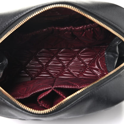 Chanel Caviar Quilted Curvy Pouch Cosmetic Case Black 5 of 7
