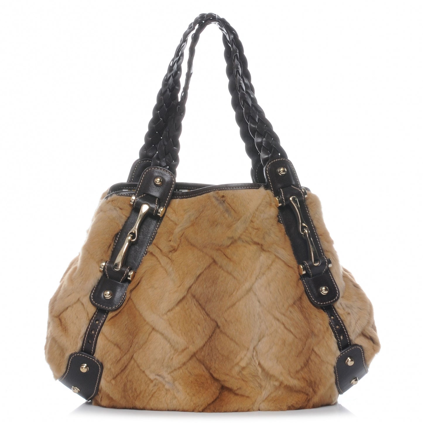 Mink Fur Leather Medium Pelham Shoulder Bag