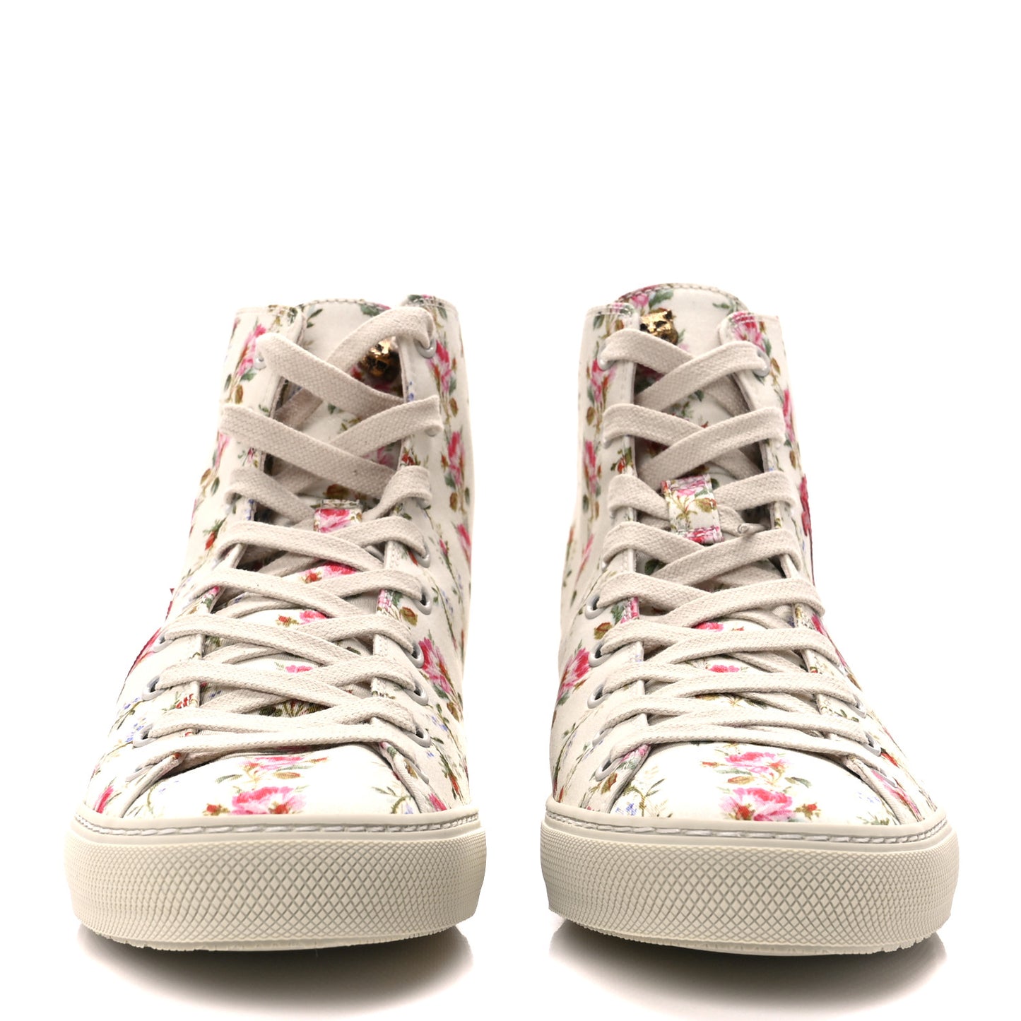 Canvas Romantic Print Major Blind For Love High Top Sneakers 37 Ivory
