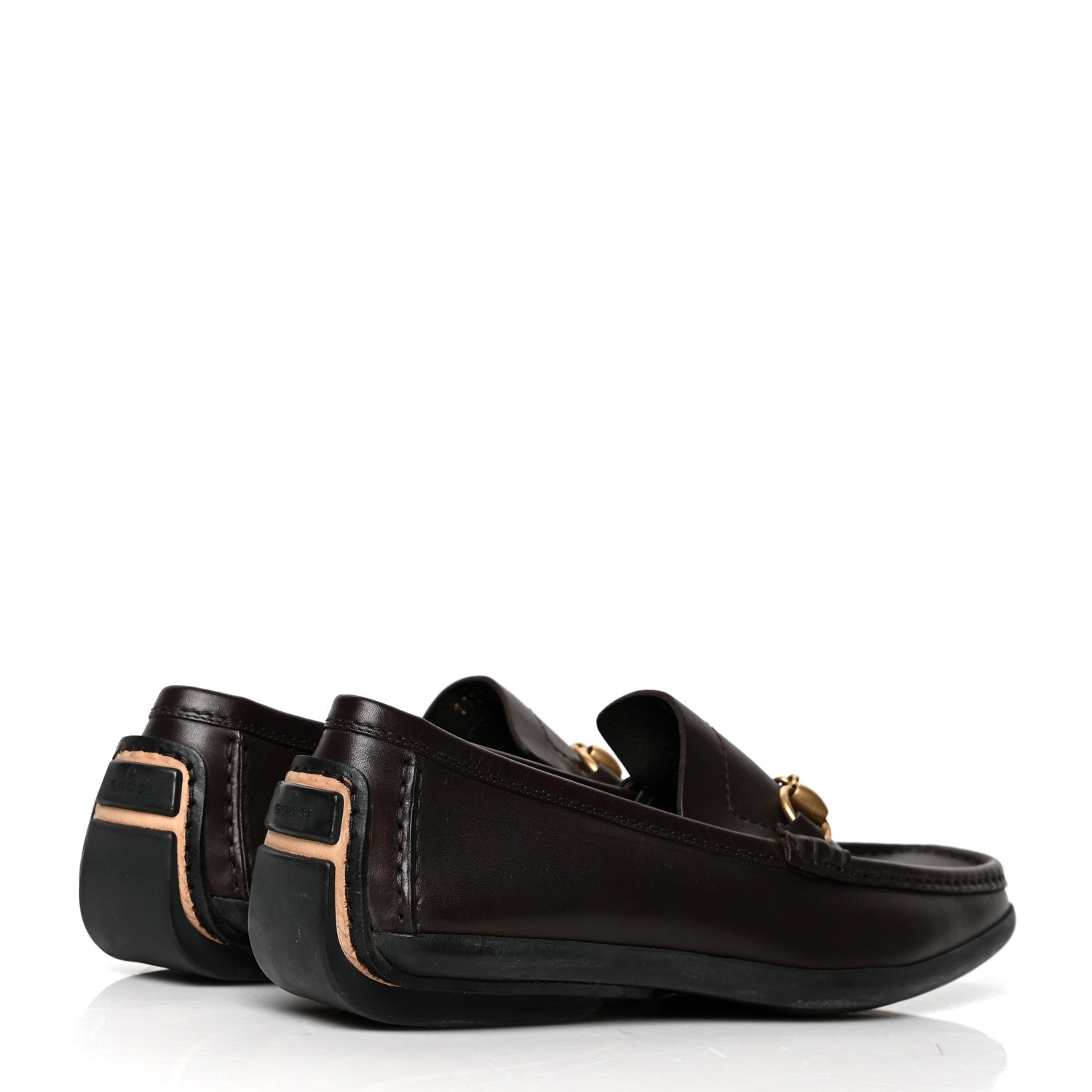 Gucci Calfskin Mens Horsebit Driver Loafers 9 Brown 4 of 10