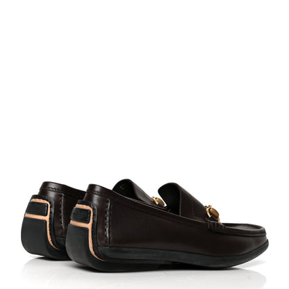 Gucci Calfskin Mens Horsebit Driver Loafers 9 Brown 4 of 10