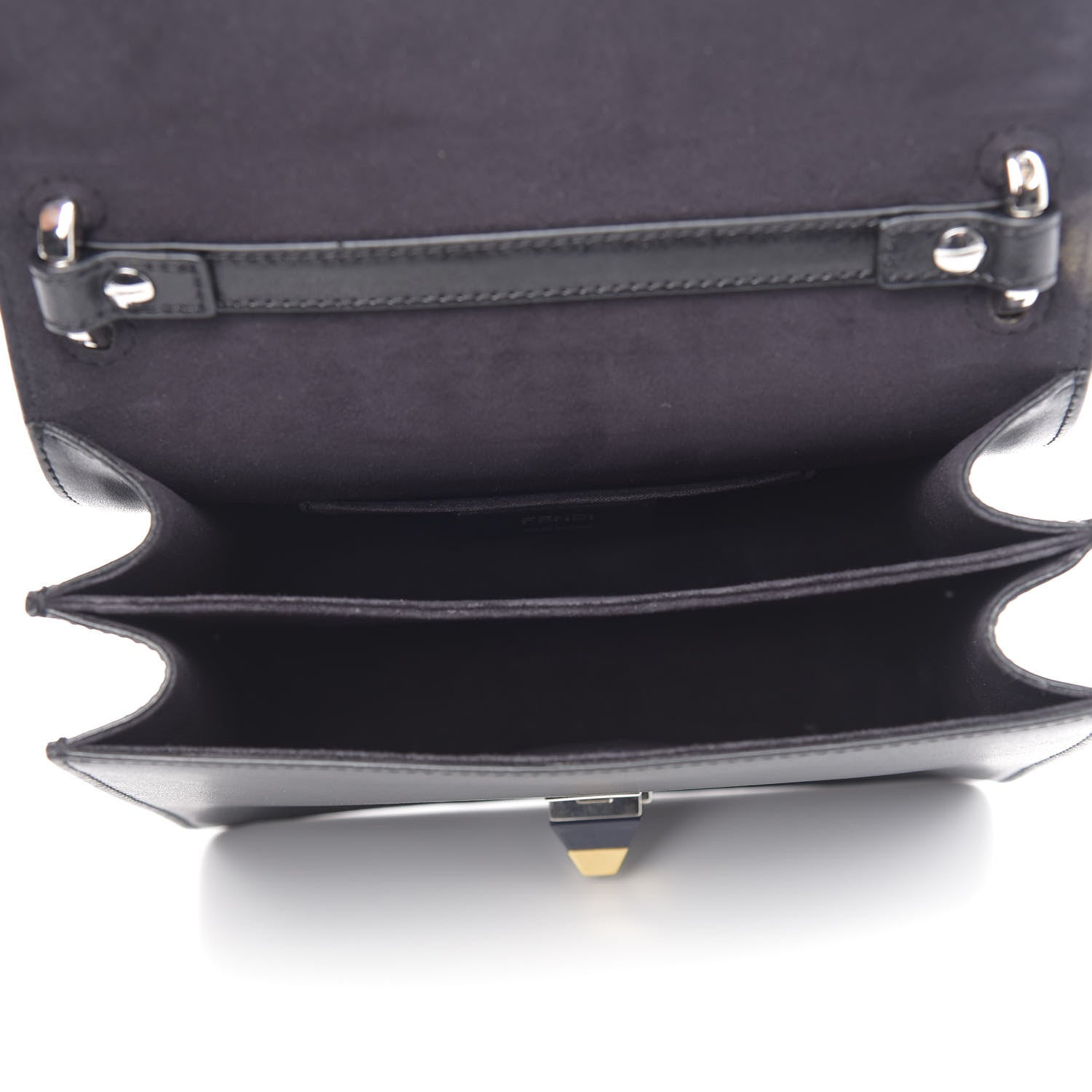Fendi Vitello Liberty Studded Small Kan I Shoulder Bag Black Multicolor 5 of 10
