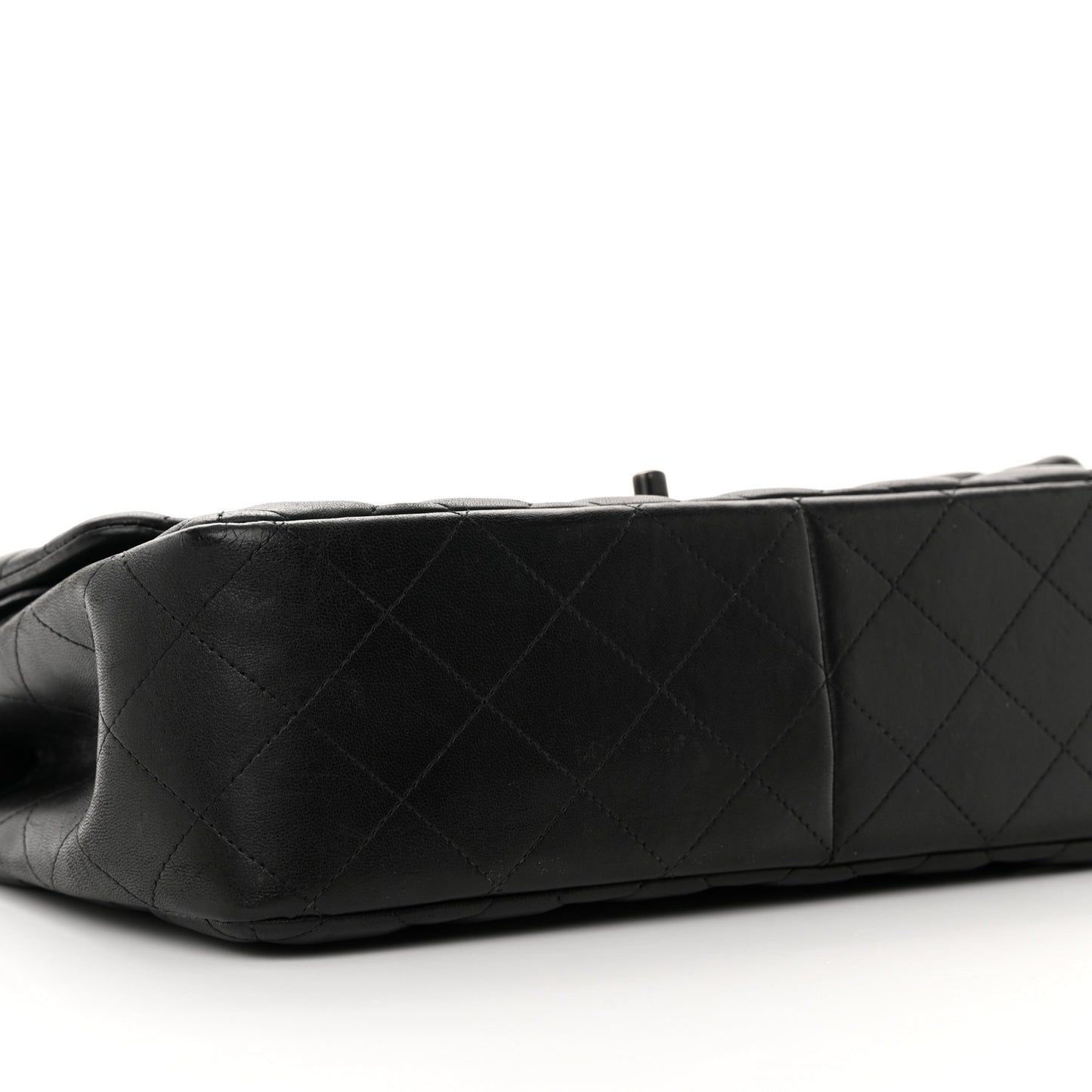 Lambskin Quilted Jumbo Double Flap So Black