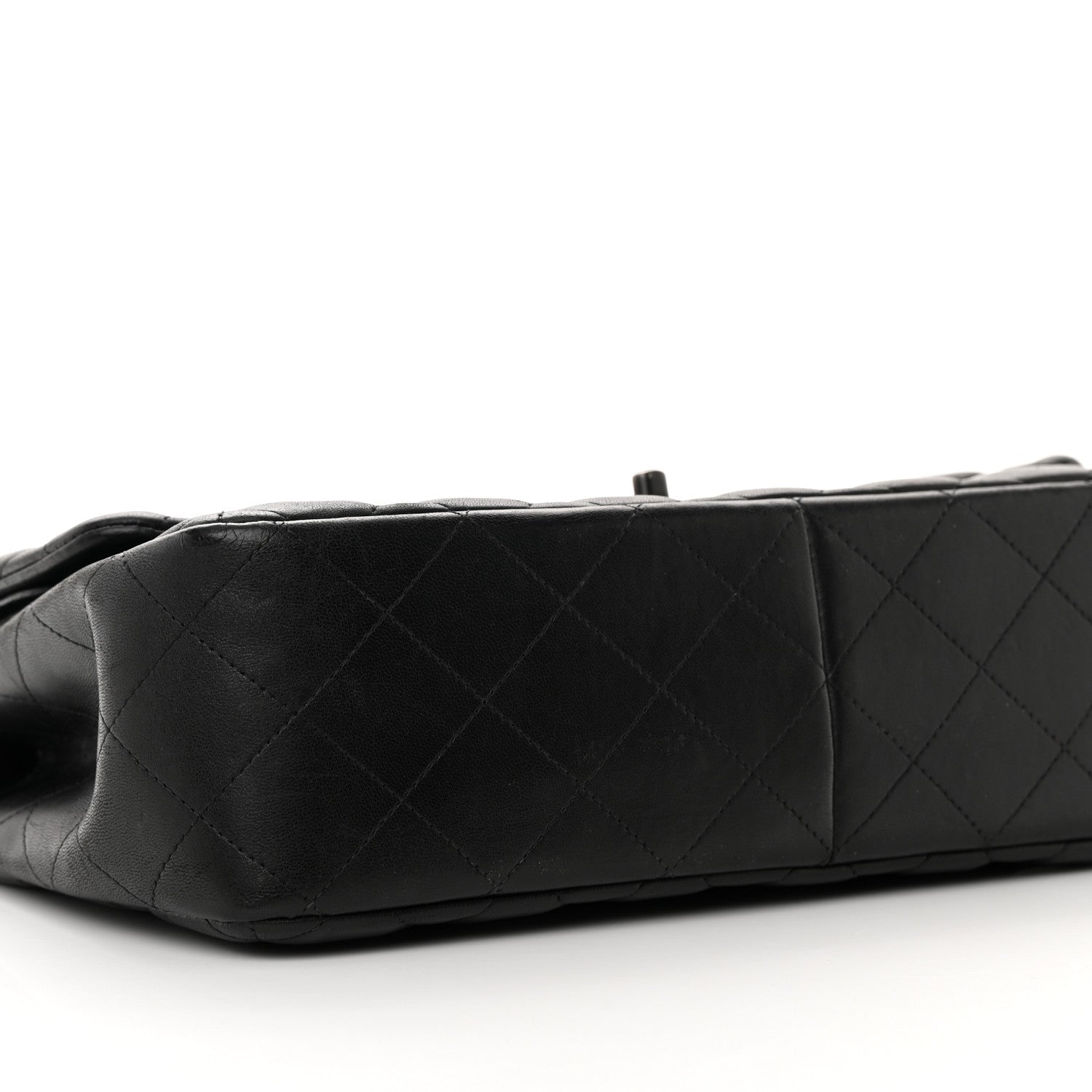 Chanel Lambskin Quilted Jumbo Double Flap So Black 9 of 14