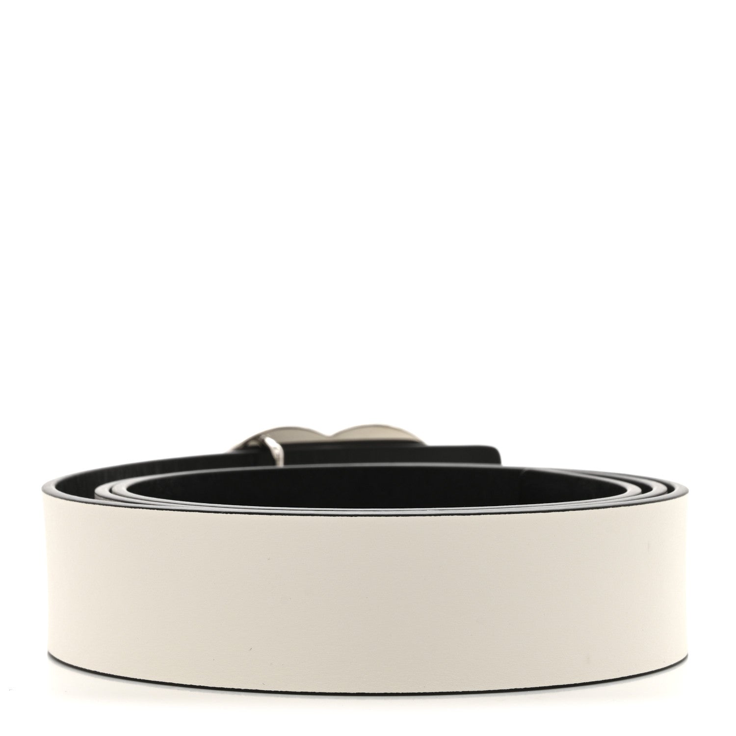 Chanel Calfskin CC Reversible Belt 100 40 White Black 3 of 7