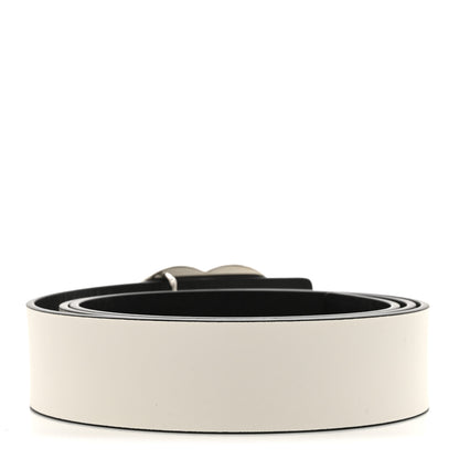 Chanel Calfskin CC Reversible Belt 100 40 White Black 3 of 7