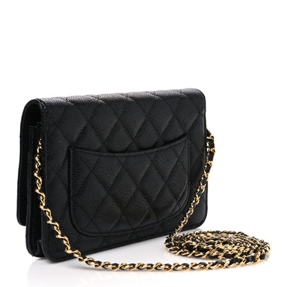 Chanel Caviar Quilted Wallet on Chain WOC Black 3 of 12