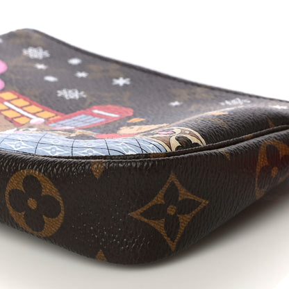 Louis Vuitton Monogram 2021 Christmas Animation London Mini Pochette Accessories Red 10 of 10