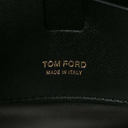 Tom Ford Satin Mini Label Chain Shoulder Bag Black 6 of 9