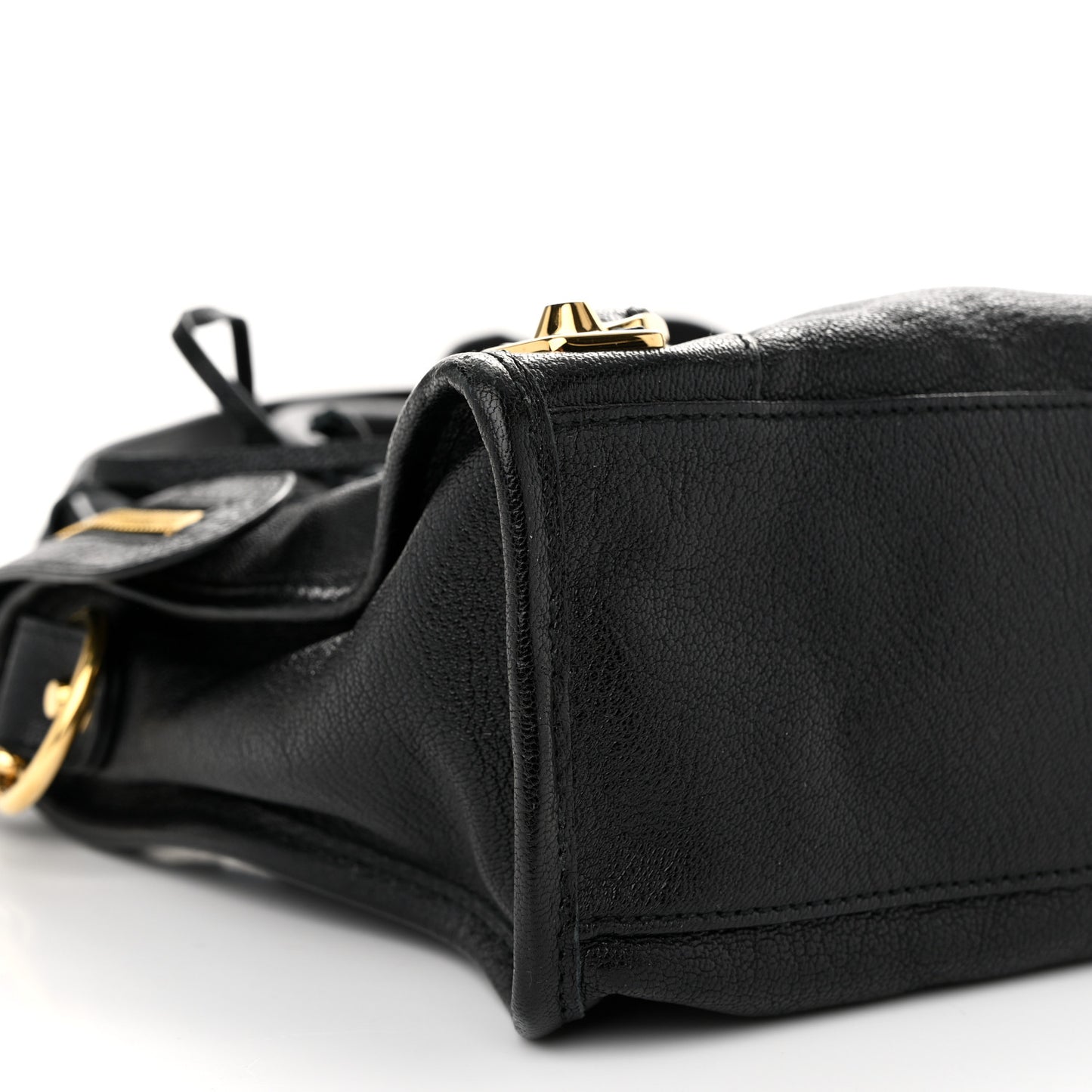 Chevre Gold Metallic Edge Hardware S City Black