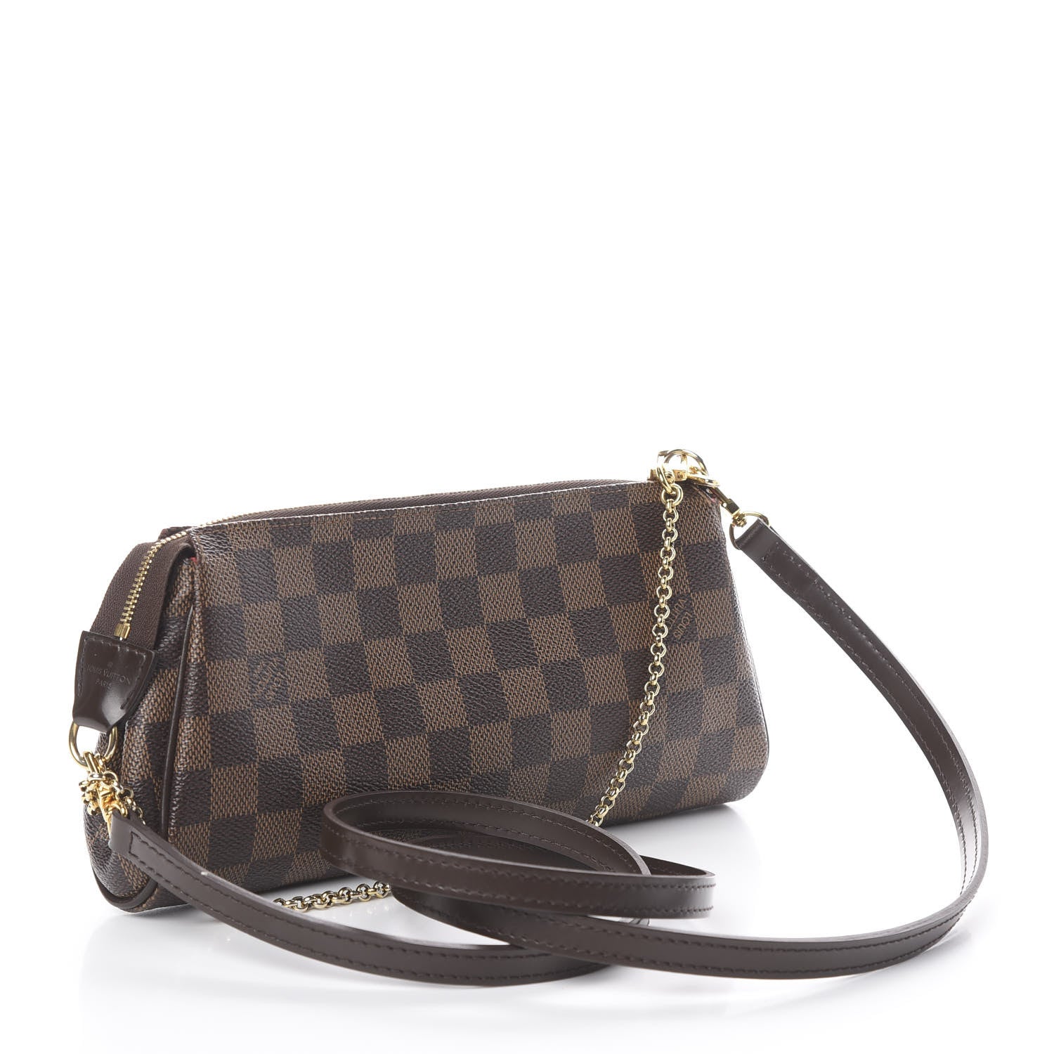 Louis Vuitton Damier Ebene Eva Clutch 2 of 9