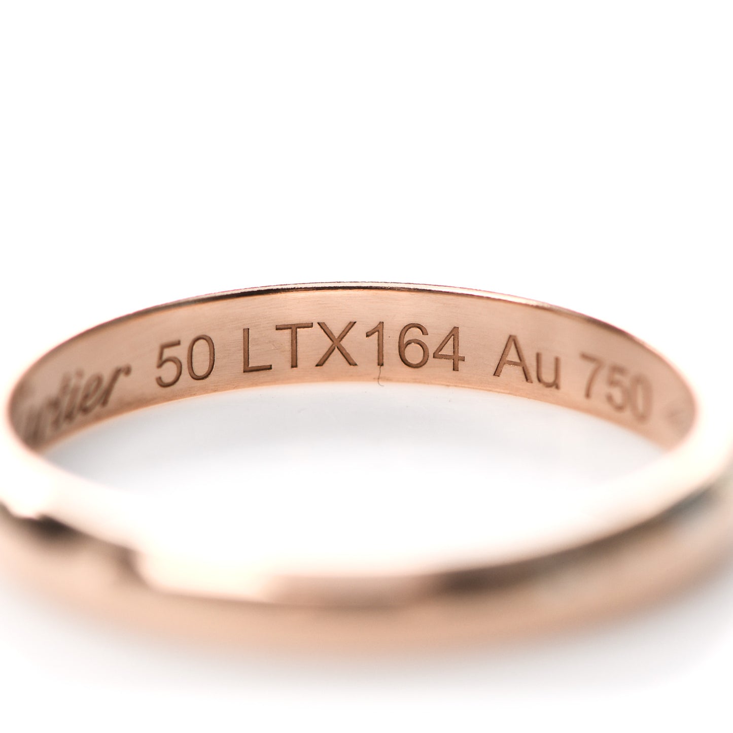 18K Pink Gold 2.5mm 1895 Wedding Band Ring 50 5.25