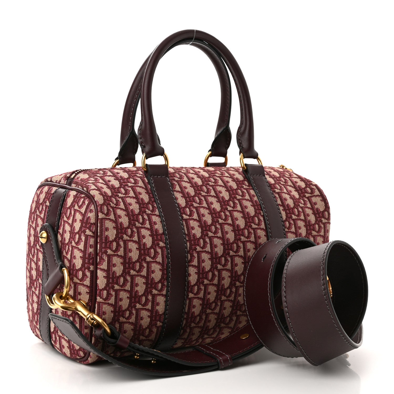Christian Dior Oblique Boston Bag Bordeaux 3 of 11