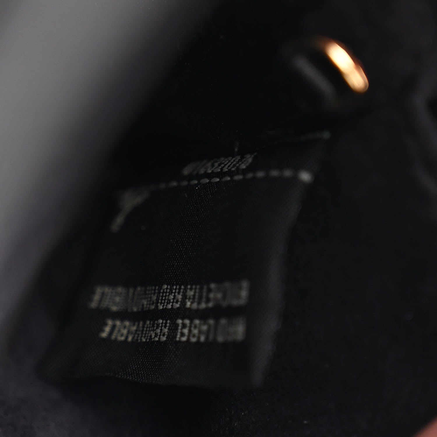 Fendi Shearling Shiny Nappa Micro Baguette Black 8 of 11